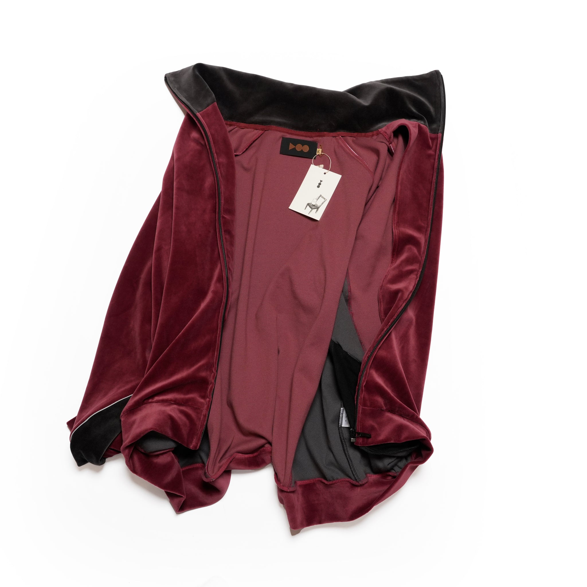 VELOUR TRACK JACKET | Color_Wine | No_voo-1242_wine【VOO_ヴォー】