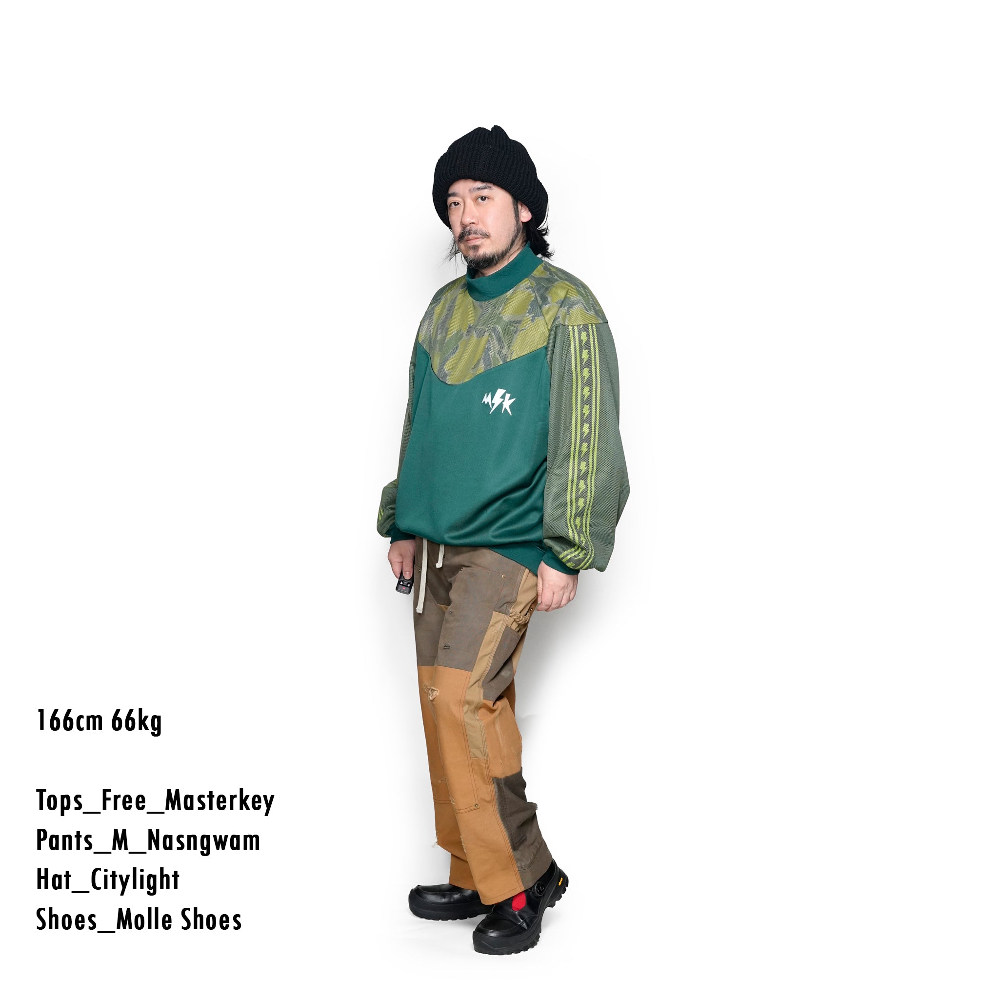 RP2528305_Brown | DAMAGE DOUBLEKNEE PANTS | Color:Brown | Size_M/L/XL【NASNGWAM_ナスングワム】