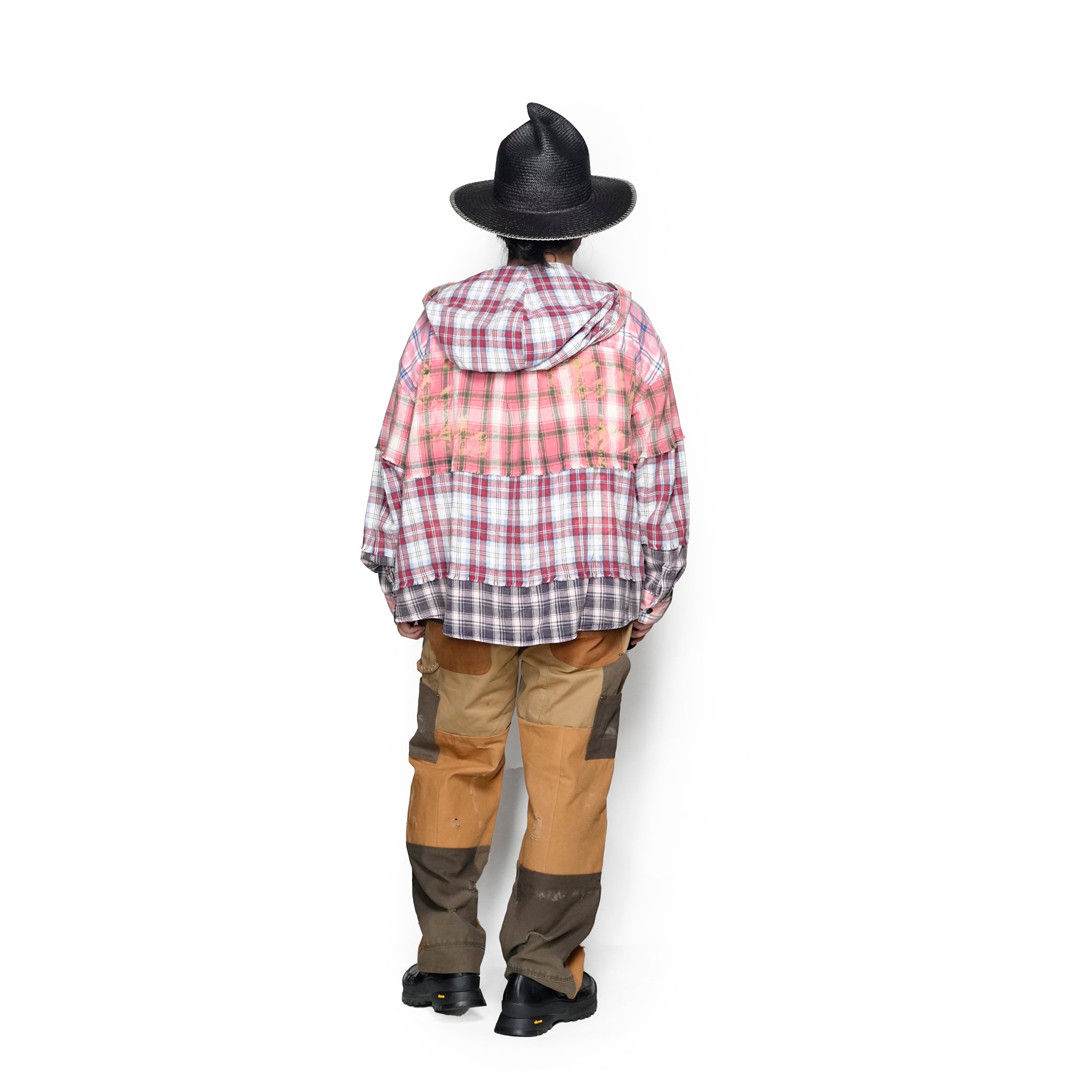 26838D_Multi | ACID WASH FLANNEL HOODED SHIRT | Color:Multi【ONE TEASPOON_ワンティースプーン】