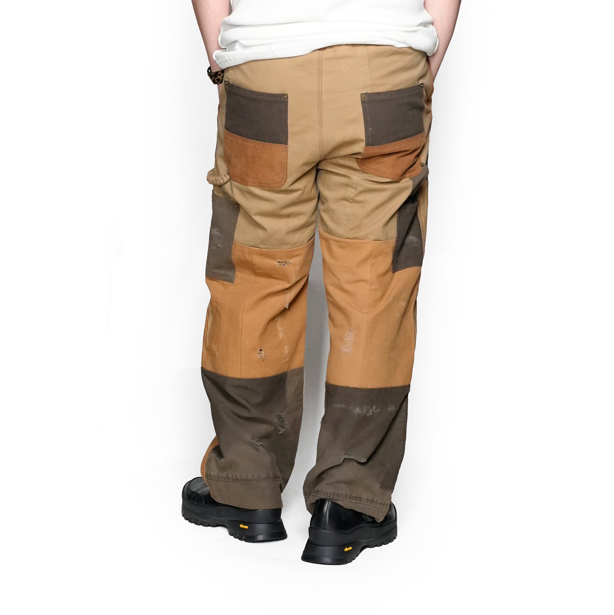 RP2528305_Brown | DAMAGE DOUBLEKNEE PANTS | Color:Brown | Size_M/L/XL【NASNGWAM_ナスングワム】