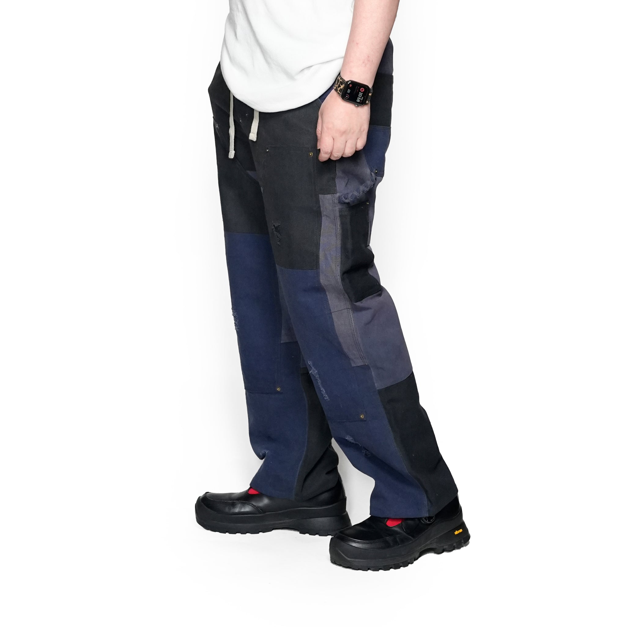 RP2528305_Navy | DAMAGE DOUBLEKNEE PANTS | Color:Navy | Size_M/L/XL【NASNGWAM_ナスングワム】