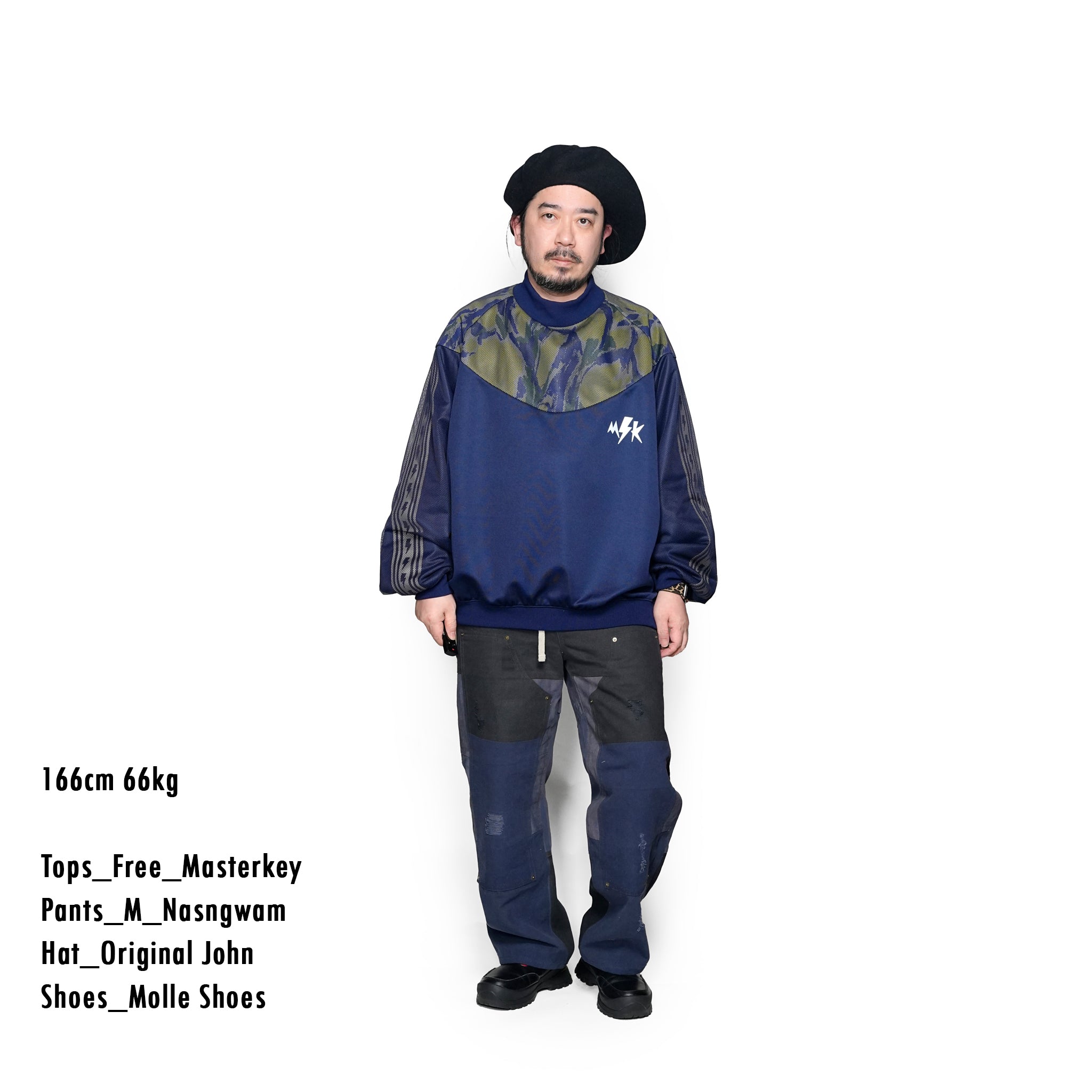 MK25S-C-17_Navy | MIRAGE SWEAT | Color:Navy【MASTERKEY_マスターキー】【archive】
