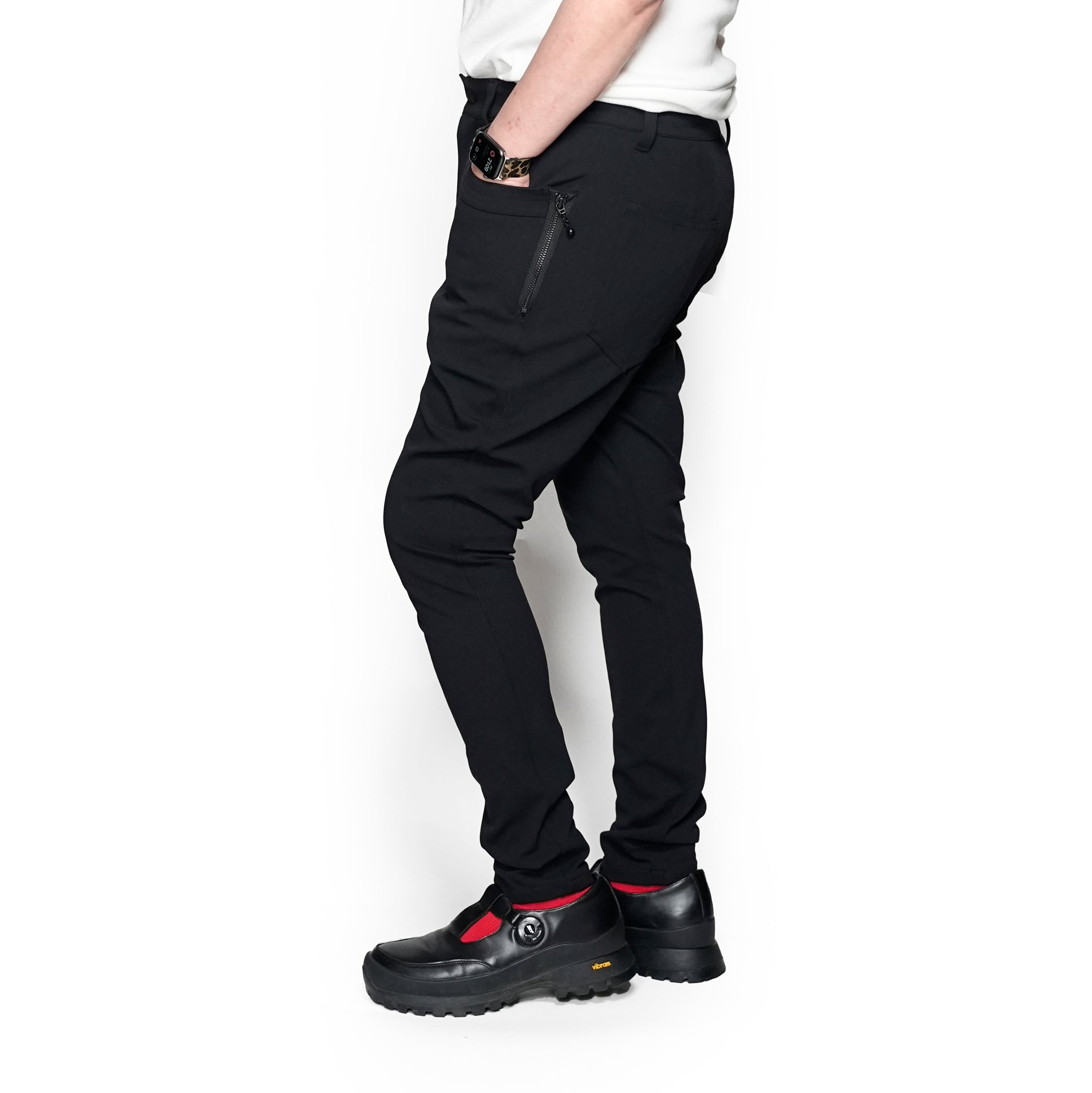 VG-PT-437_Black | Defective stretch pants | Color:Black【VIRGOwearworks_ヴァルゴウェアワークス】【archive】