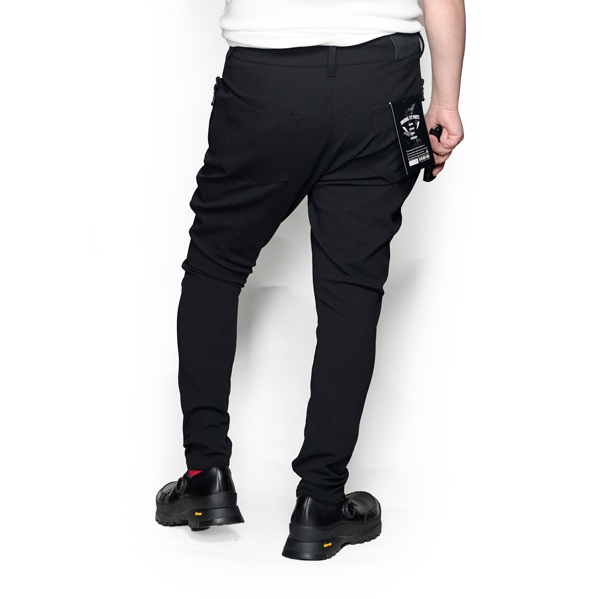 VG-PT-437_Black | Defective stretch pants | Color:Black【VIRGOwearworks_ヴァルゴウェアワークス】【archive】