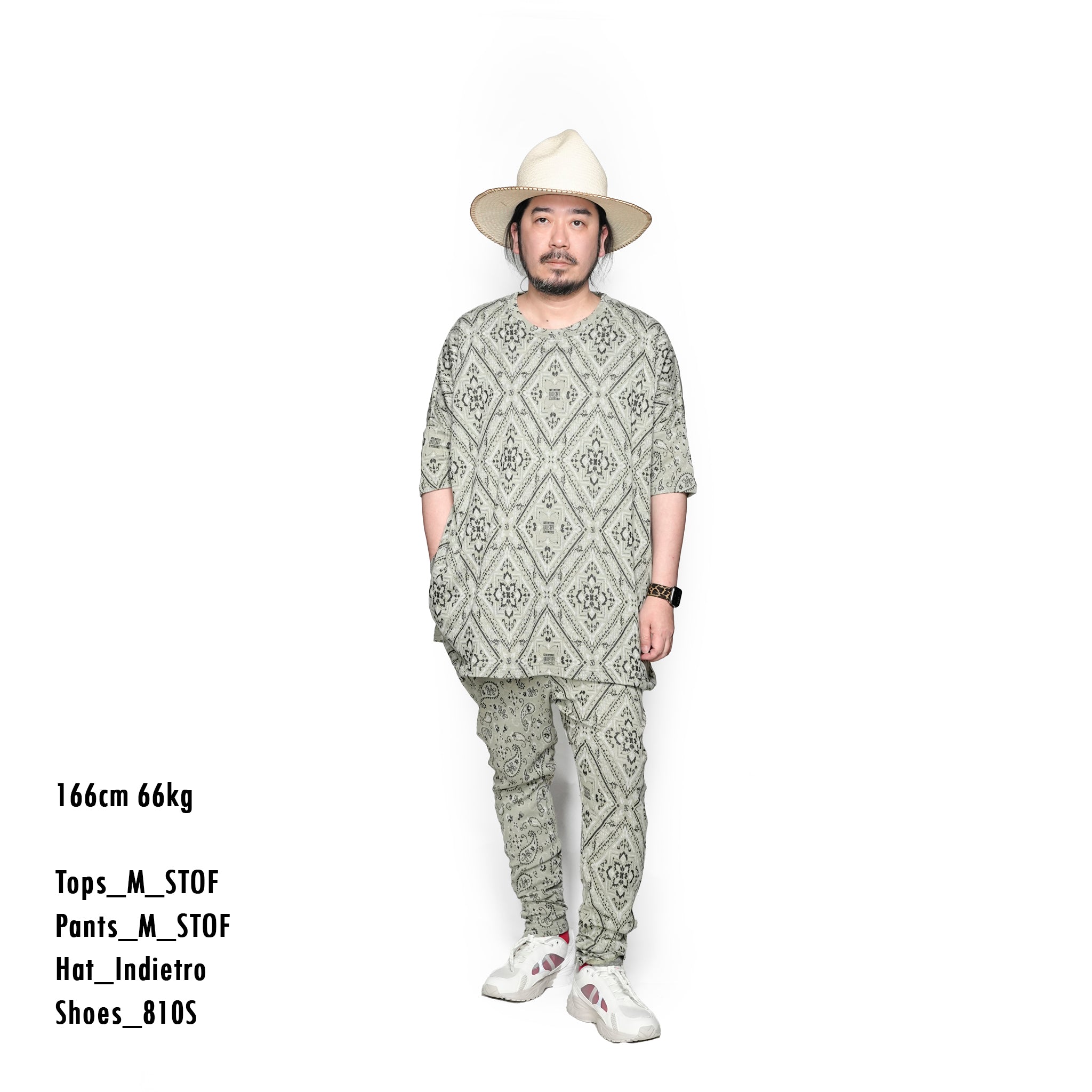 SF25SS-17_Beige | Bandana JQ BIG Tee | Color:Beige【STOF_ストフ】【archive】