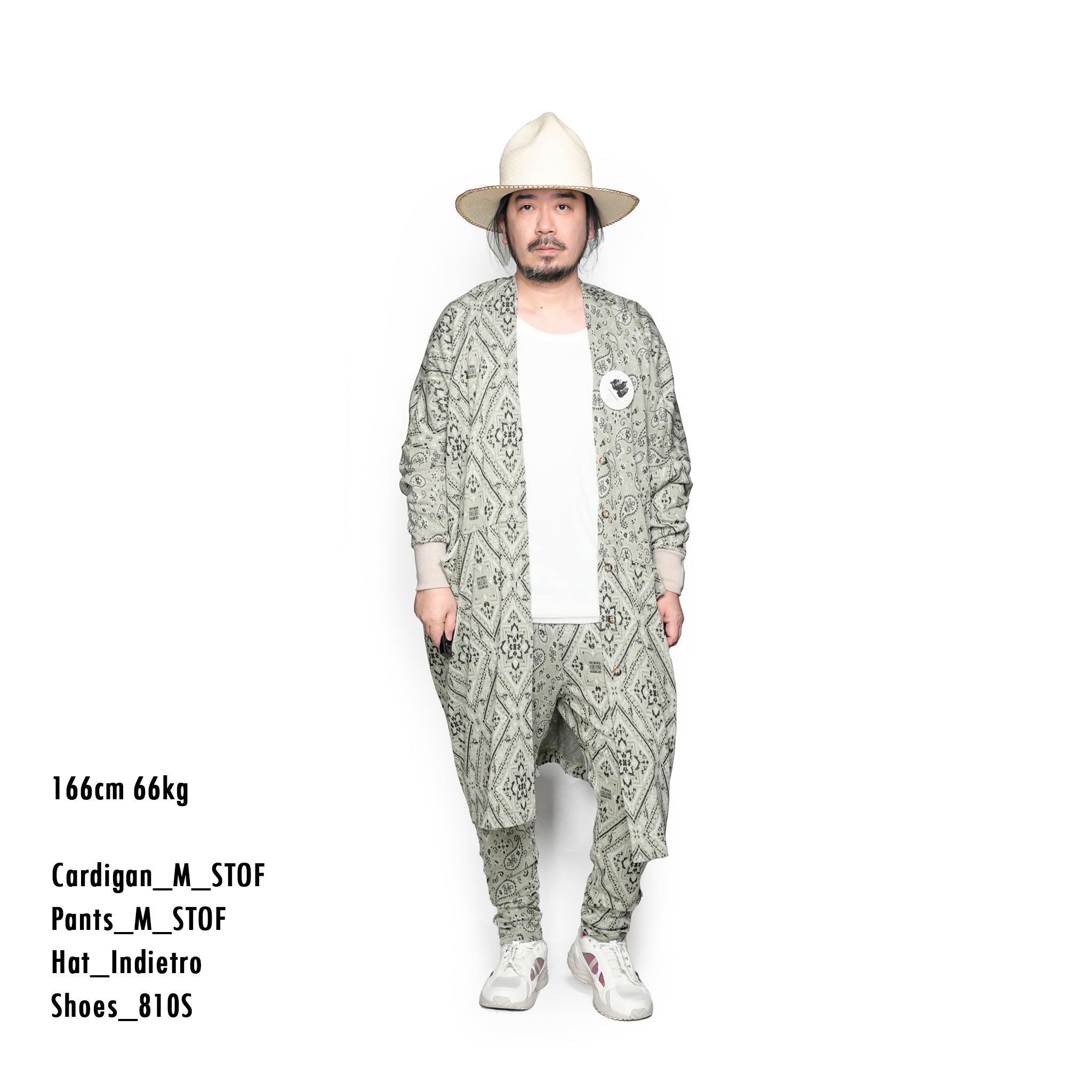 SF25SS-16_Beige | Bandana JQ Cardigan | Color:Beige【STOF_ストフ】