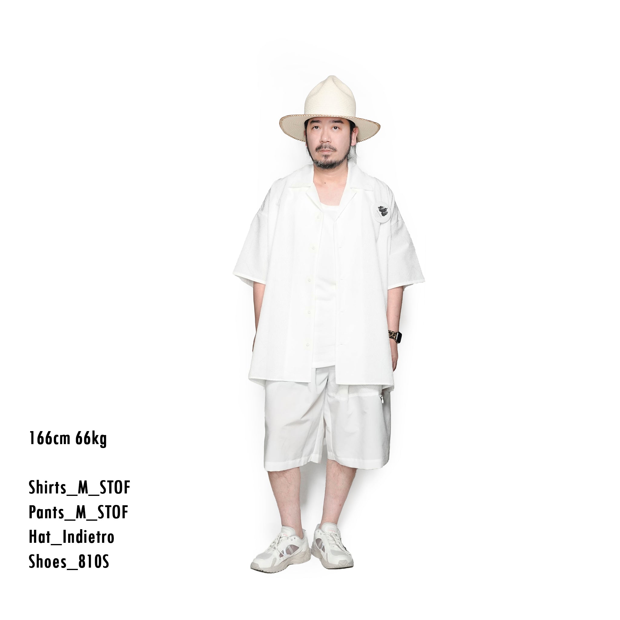 SF25SS-11_White | Stone Yard Floc Wide Shorts | Color:White【STOF_ストフ】【archive】