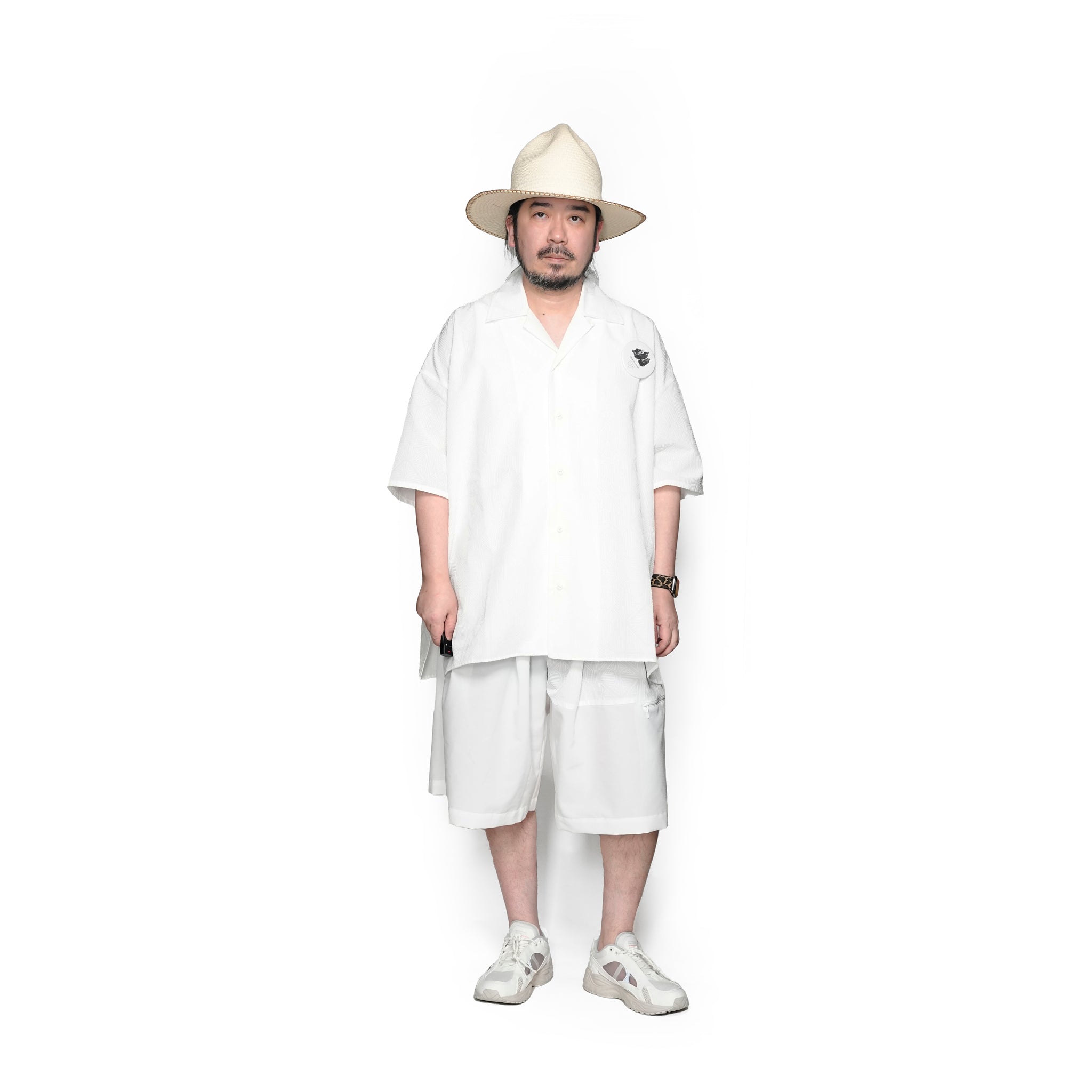 SF25SS-11_White | Stone Yard Floc Wide Shorts | Color:White【STOF_ストフ】【archive】