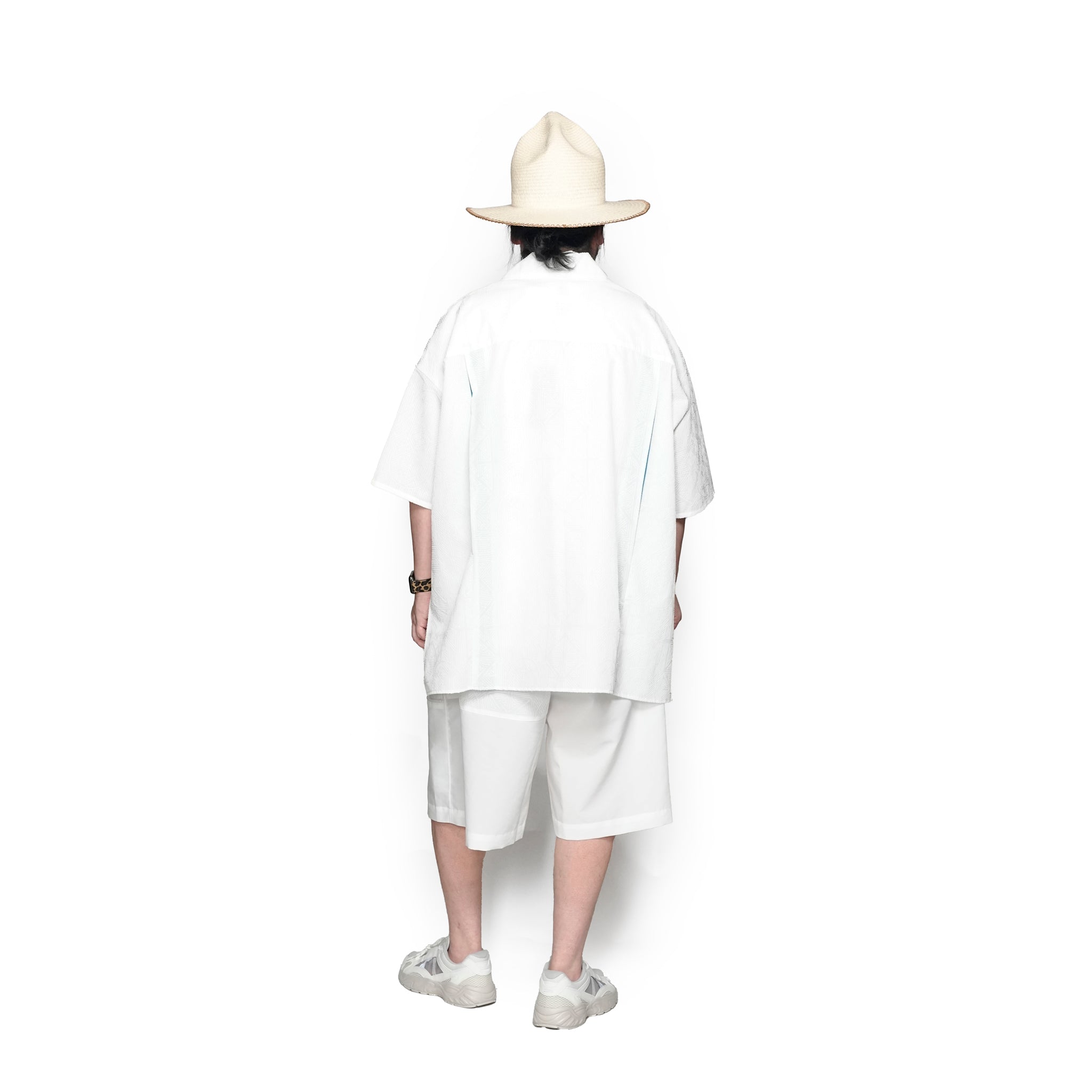 SF25SS-08_White | Stone Yard Floc Shirt | Color:White【STOF_ストフ】【archive】