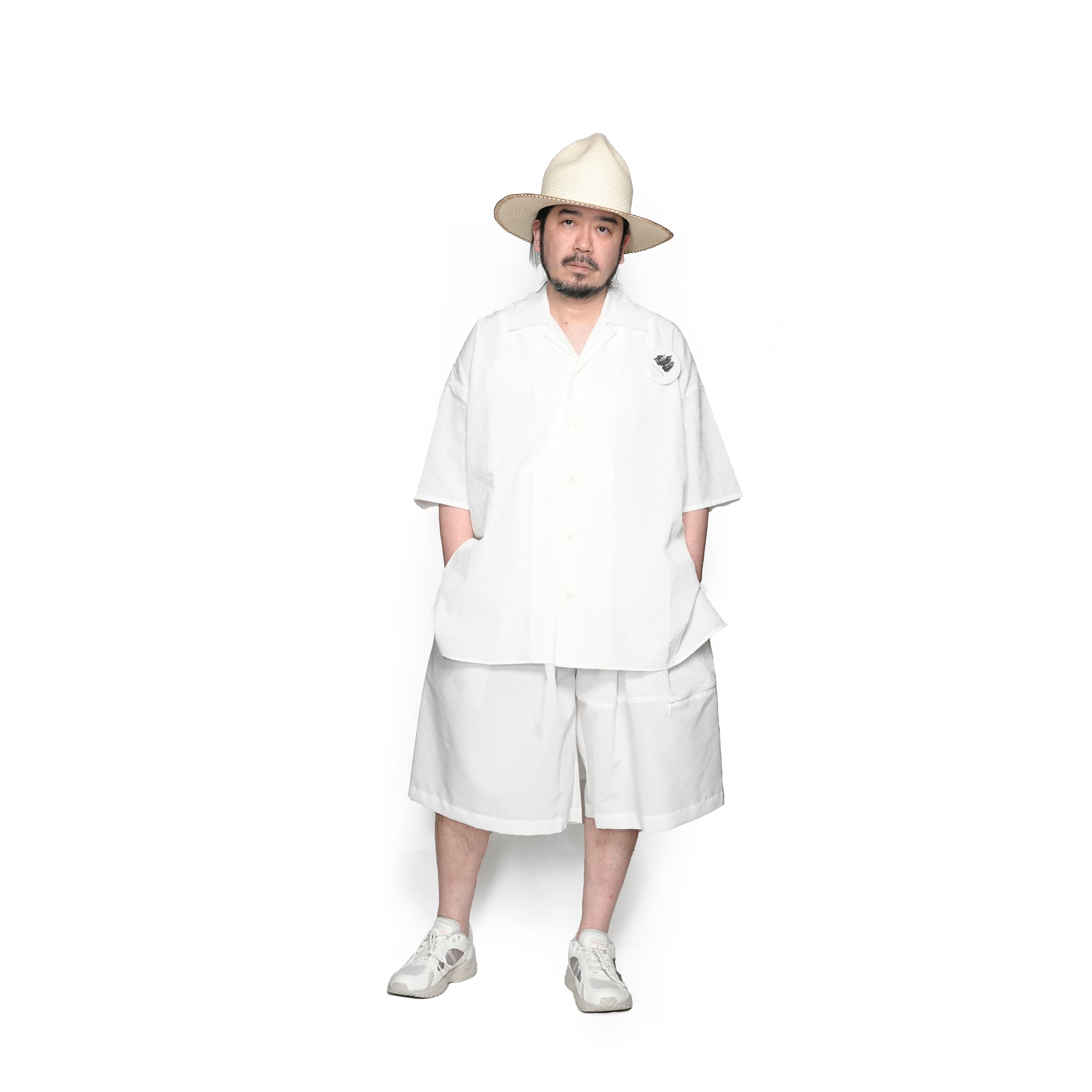 SF25SS-08_White | Stone Yard Floc Shirt | Color:White【STOF_ストフ】【archive】