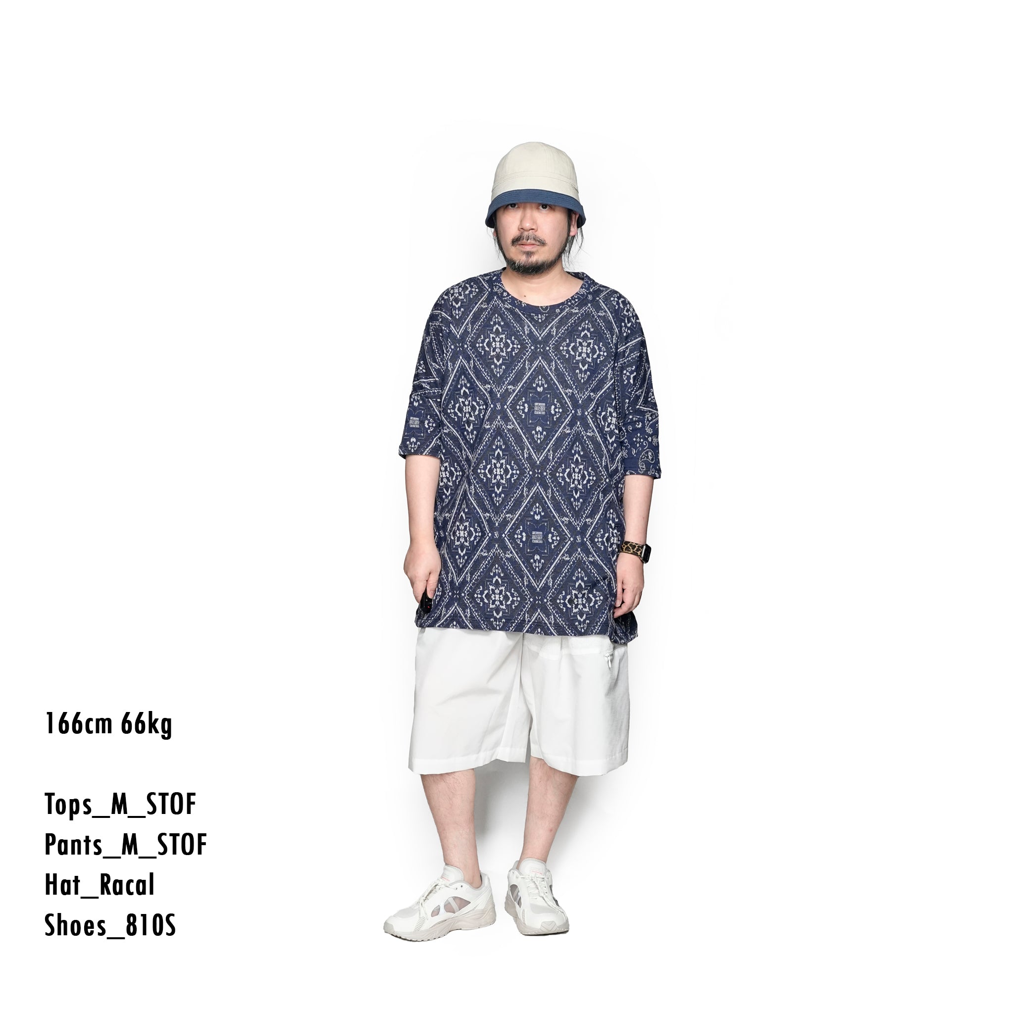 SF25SS-17_Navy | Bandana JQ BIG Tee | Color:Navy【STOF_ストフ】【archive】