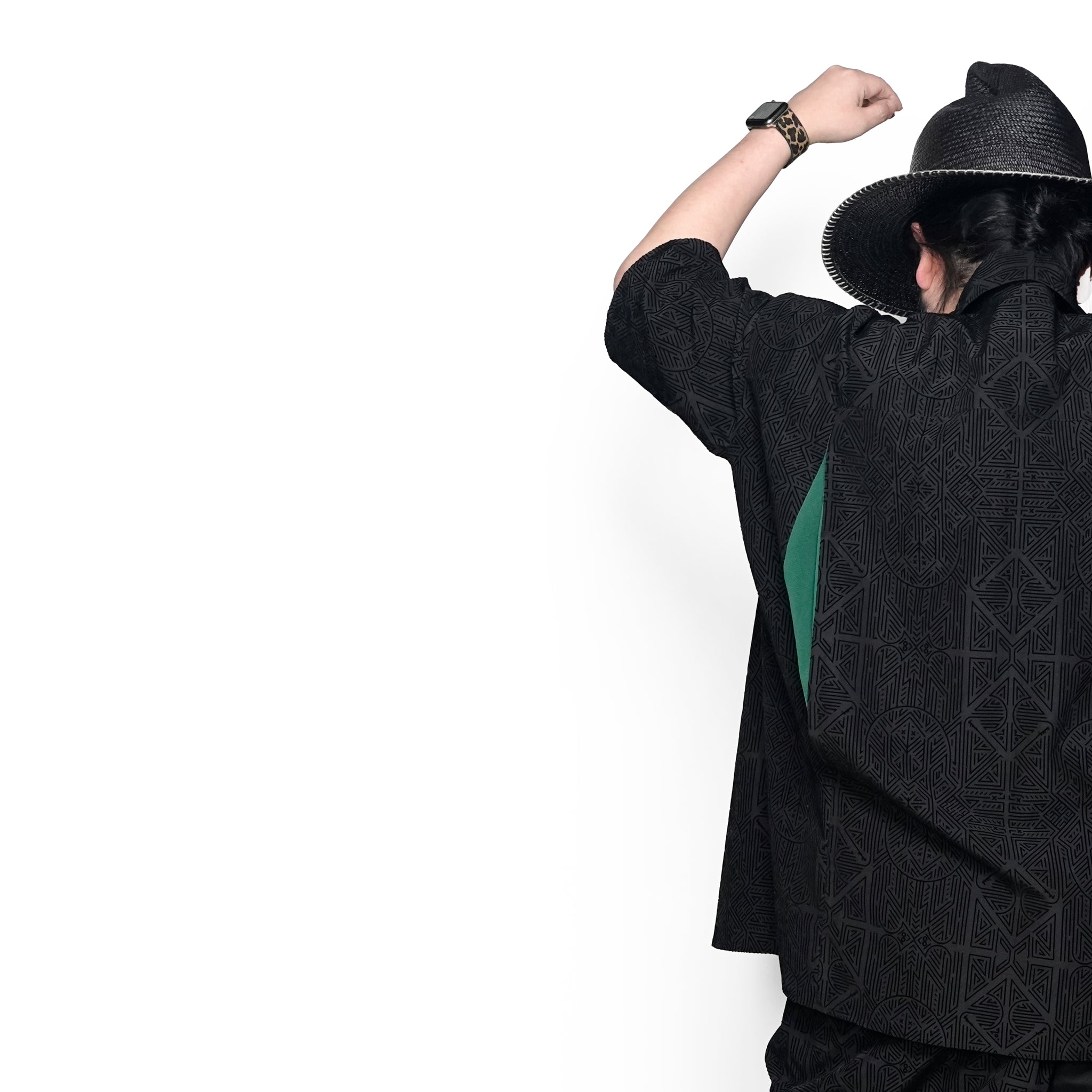 SF25SS-08_Black | Stone Yard Floc Shirt | Color:Black【STOF_ストフ】【archive】