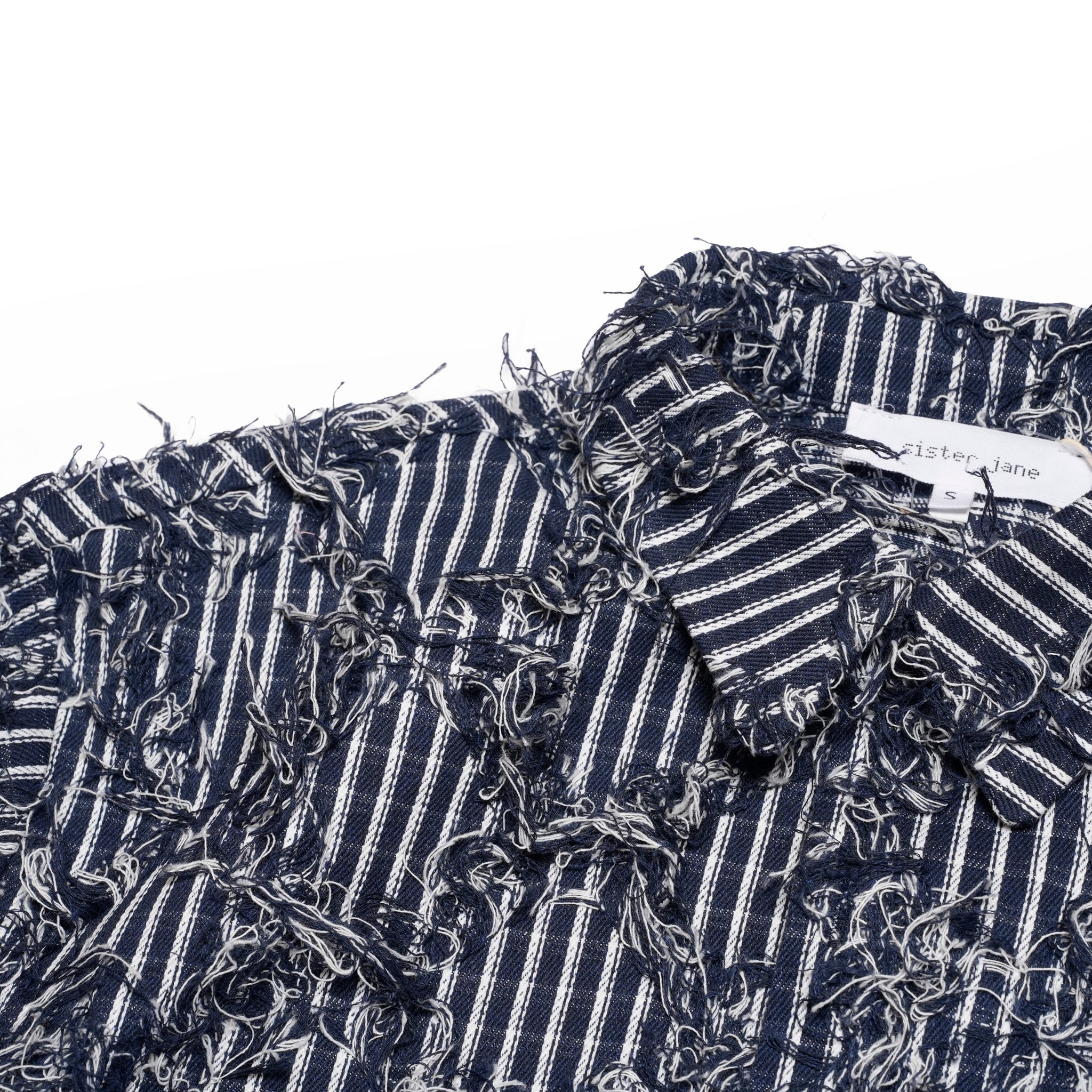 Conrad Frayed Denim Overshirt | Color_Navy | No_32SM02BLM170NVY_NAVY【SISTER JANE_シスタージェーン】