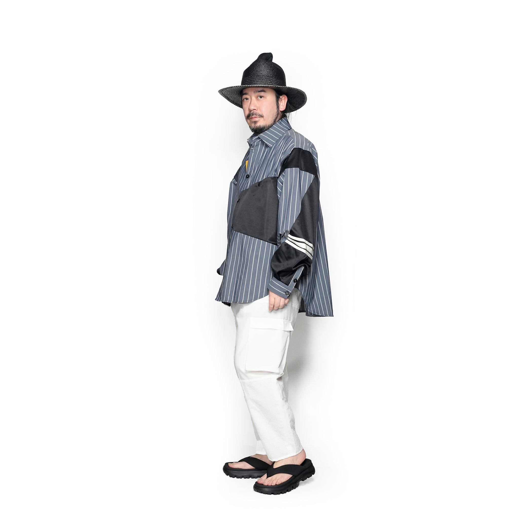 SF25SS-10_White | Stone Yard Floc Wide Pants | Color:White【STOF_ストフ】