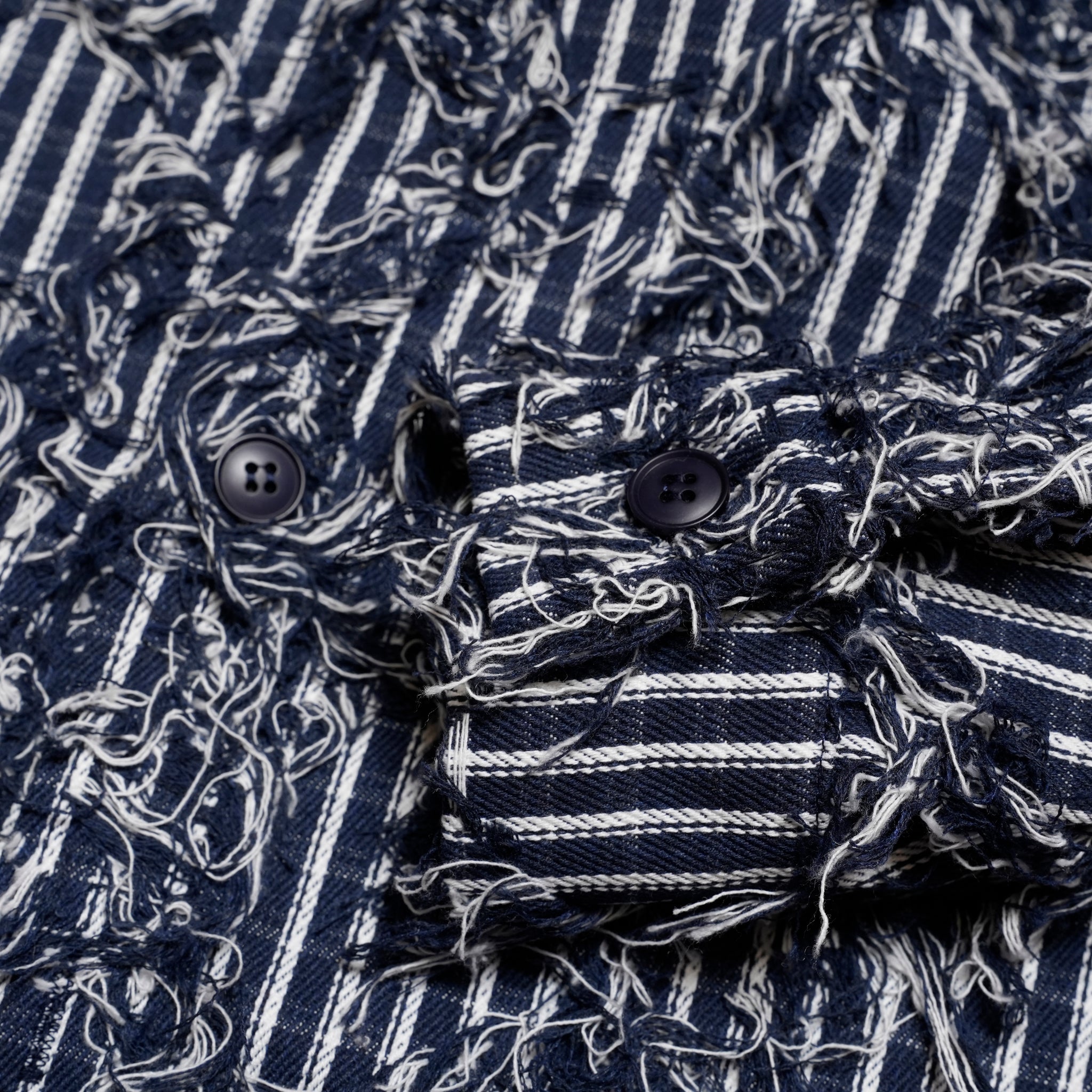 Conrad Frayed Denim Overshirt | Color_Navy | No_32SM02BLM170NVY_NAVY【SISTER JANE_シスタージェーン】