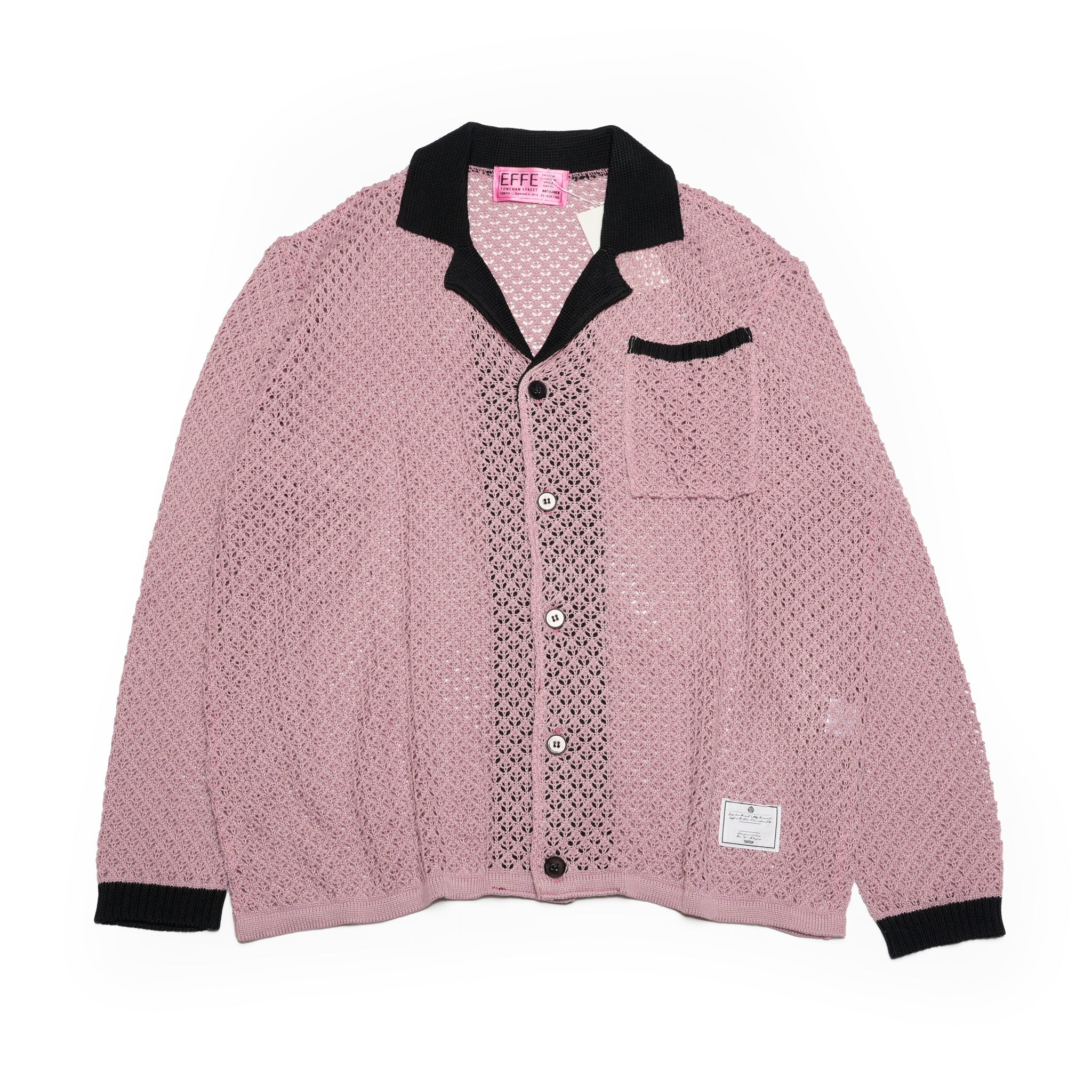 efmm-17_Flamingo | Net Knit Shirts | Color:Flamingo【EFFECTEN_エフェクテン】【archive】