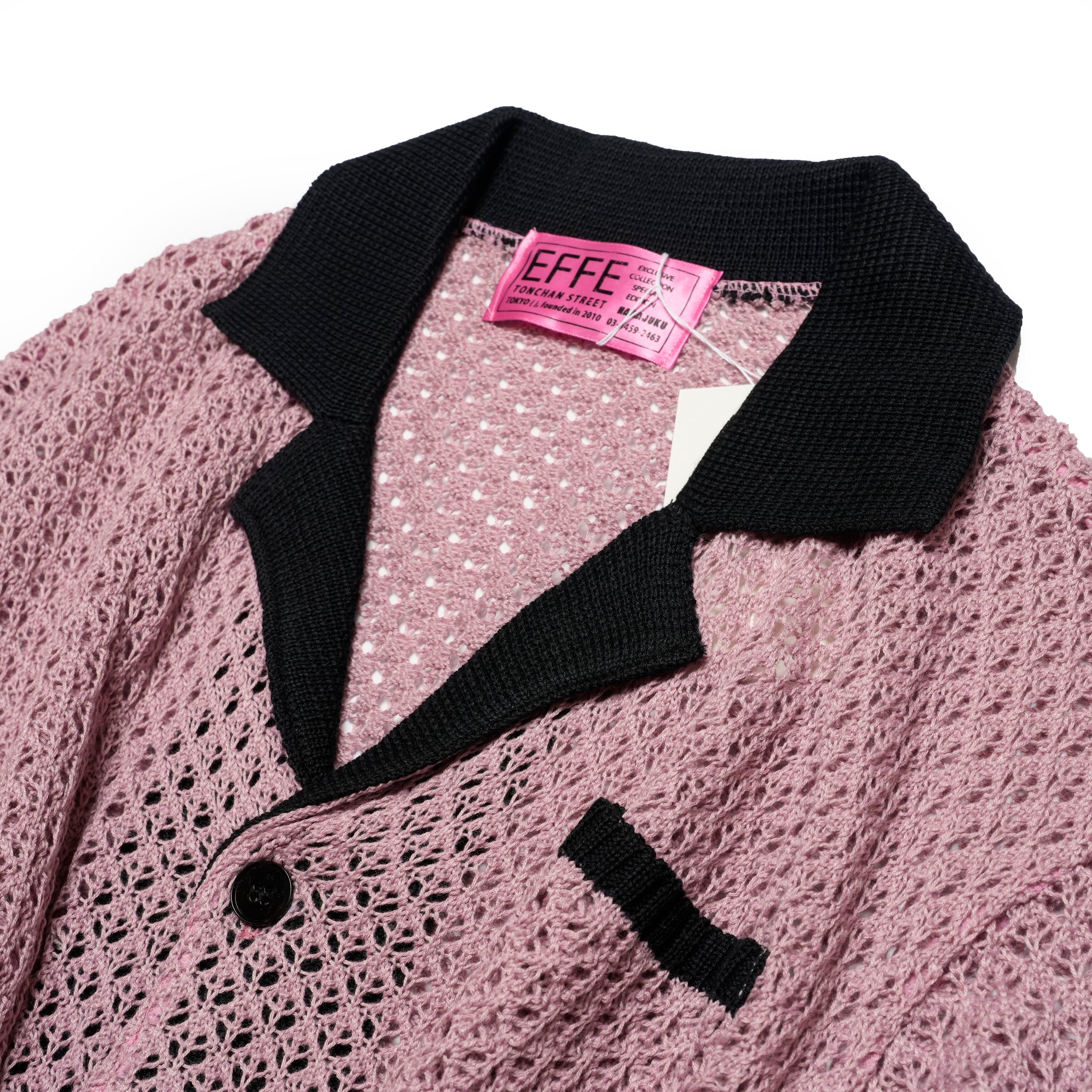 efmm-17_Flamingo | Net Knit Shirts | Color:Flamingo【EFFECTEN_エフェクテン】【archive】