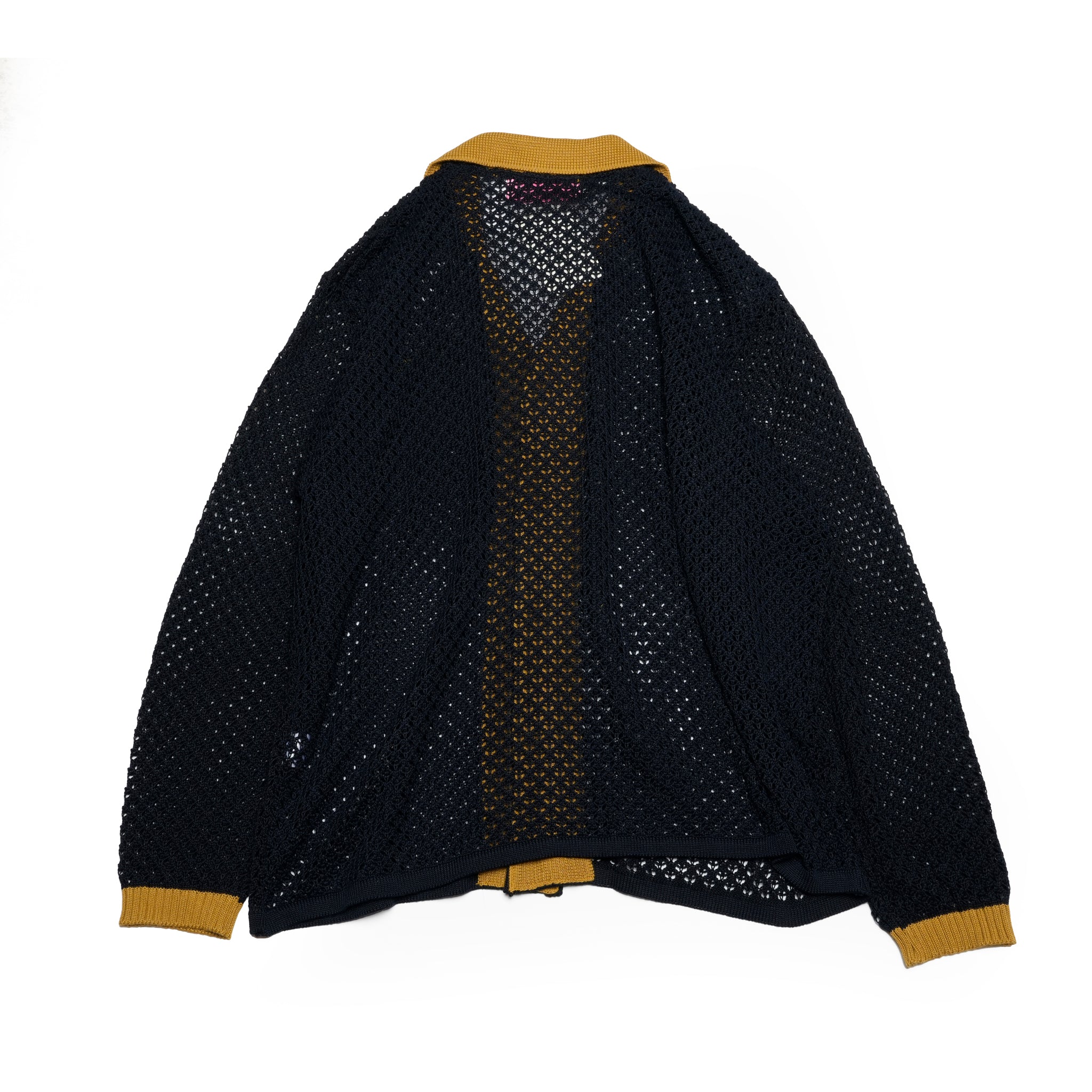 efmm-17_Blacknavy | Net Knit Shirts | Color:Blacknavy【EFFECTEN_エフェクテン】【archive】