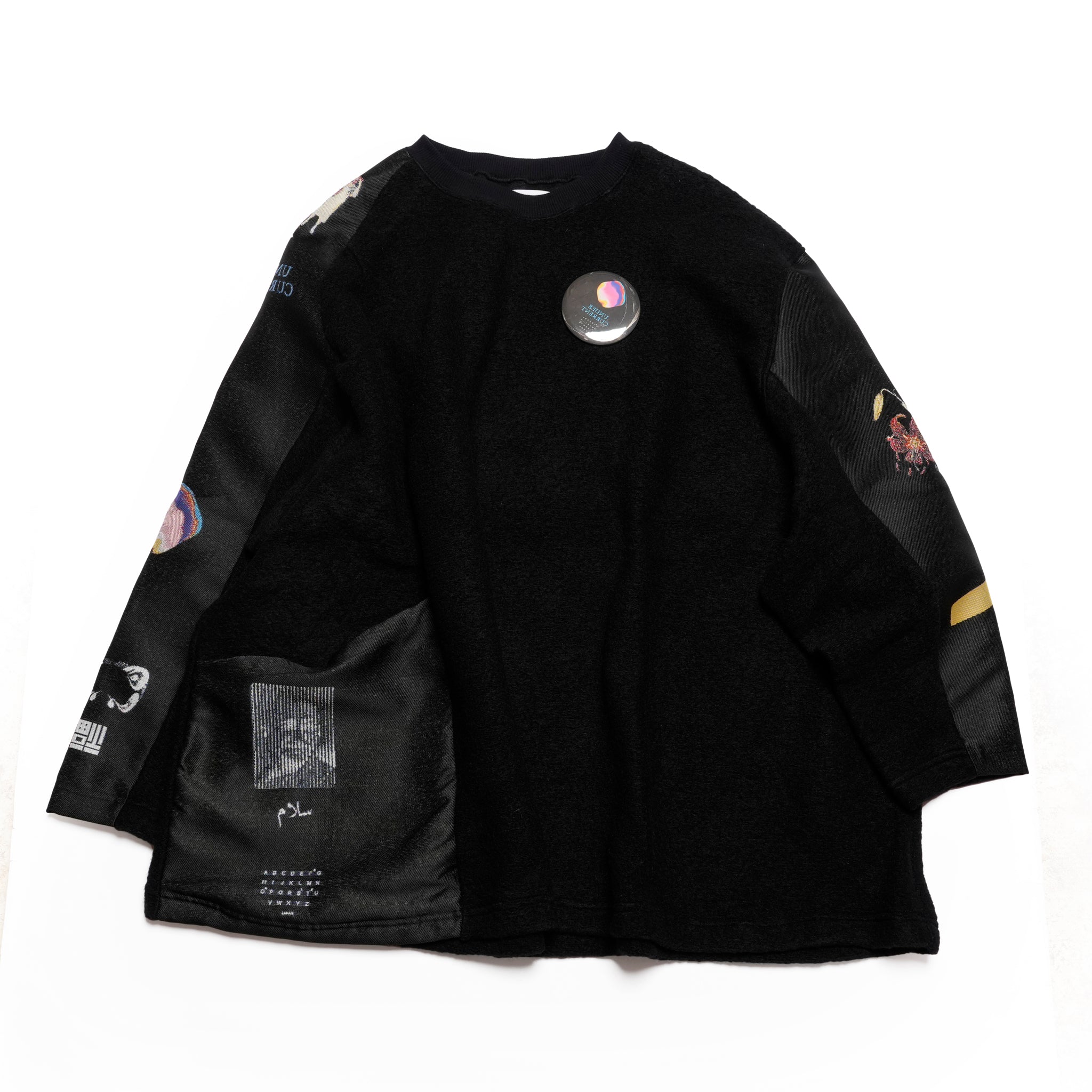 FLAGMENTS MIX PULLOVER | Color_Black | No_sf25aw-17_black【STOF_ストフ】