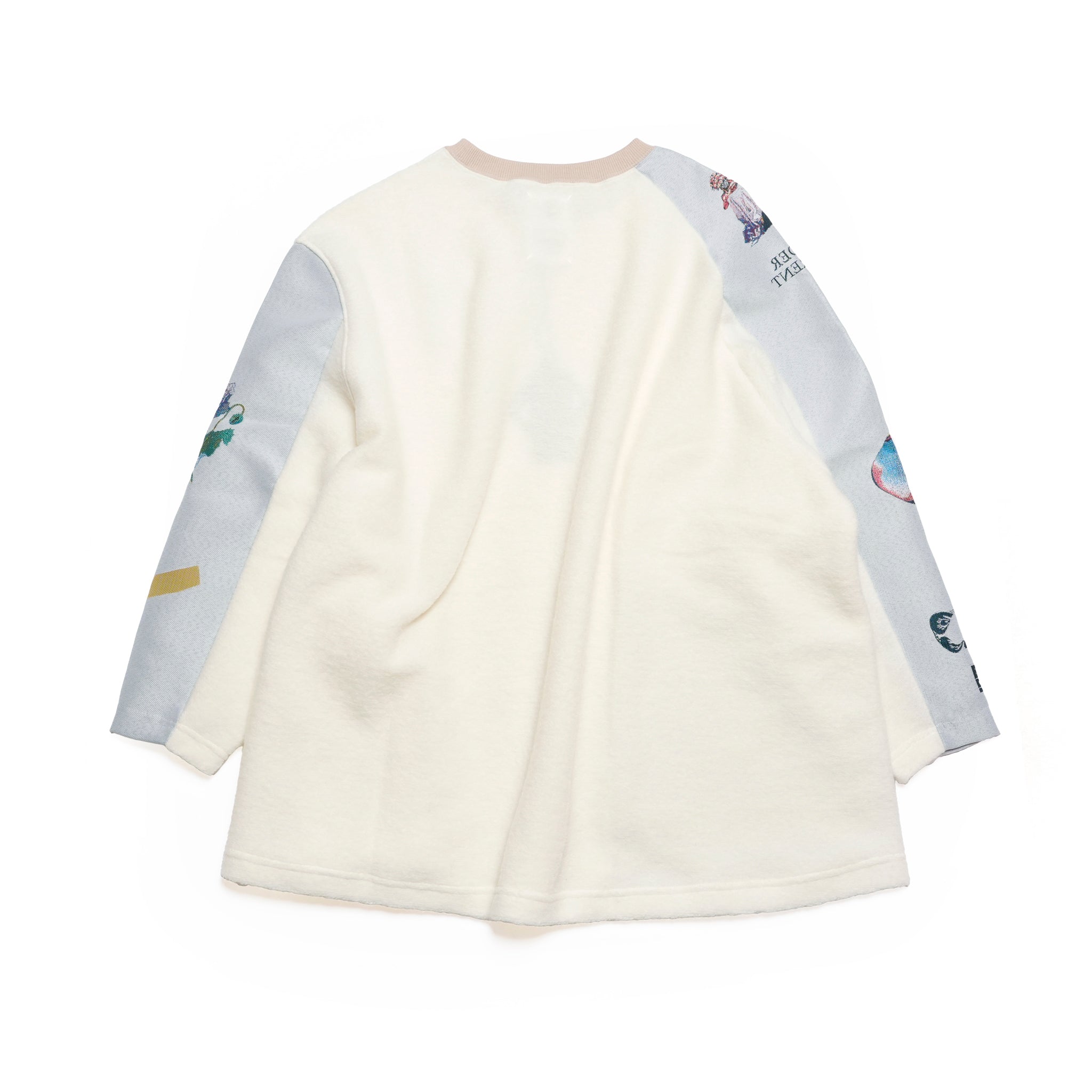 FLAGMENTS MIX PULLOVER | Color_White | No_sf25aw-17_white【STOF_ストフ】