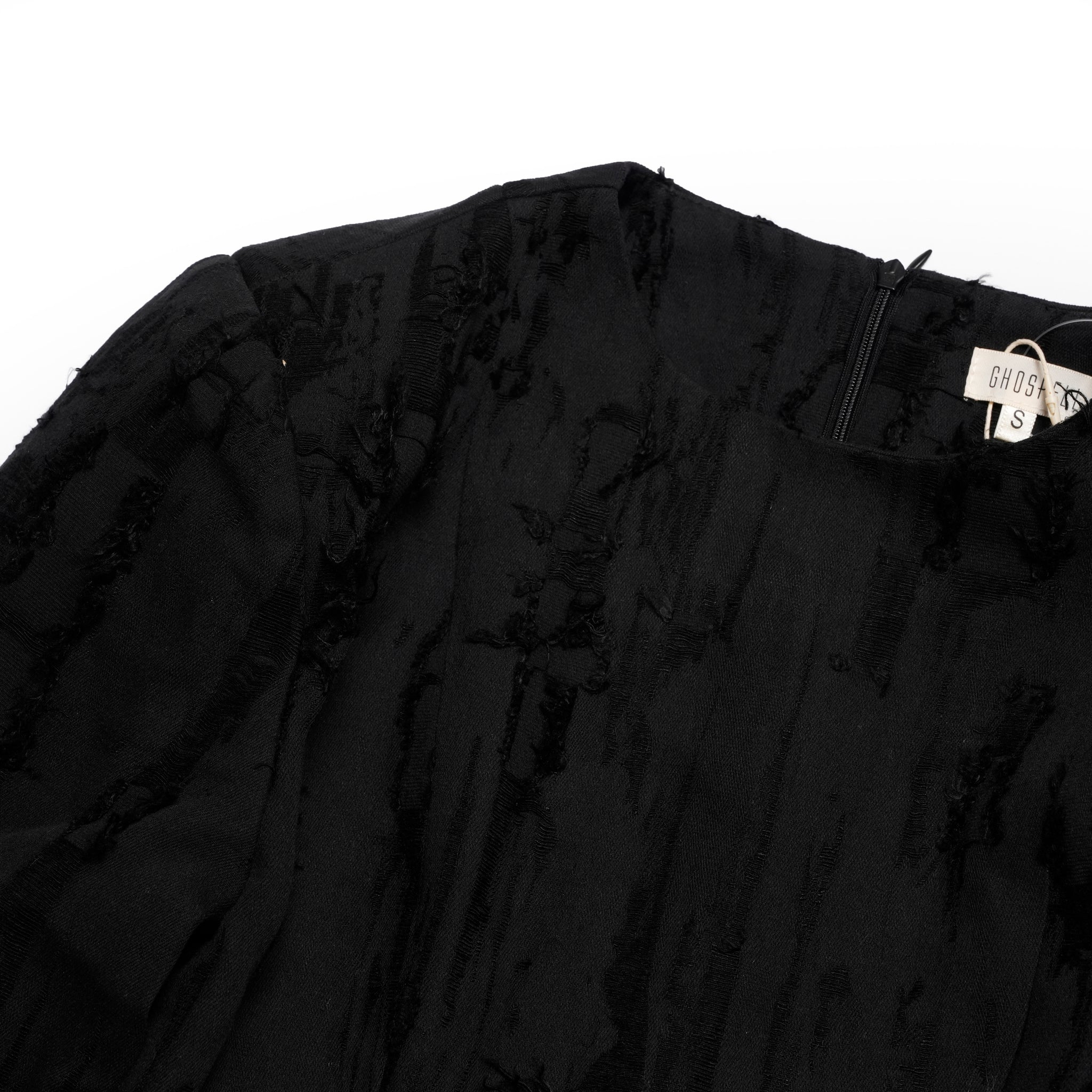 Solace Shaped Mini Dress | Color_Black | No_32GH02DRG1028BLK_BLACK【GHOSPELL_ゴスペル】