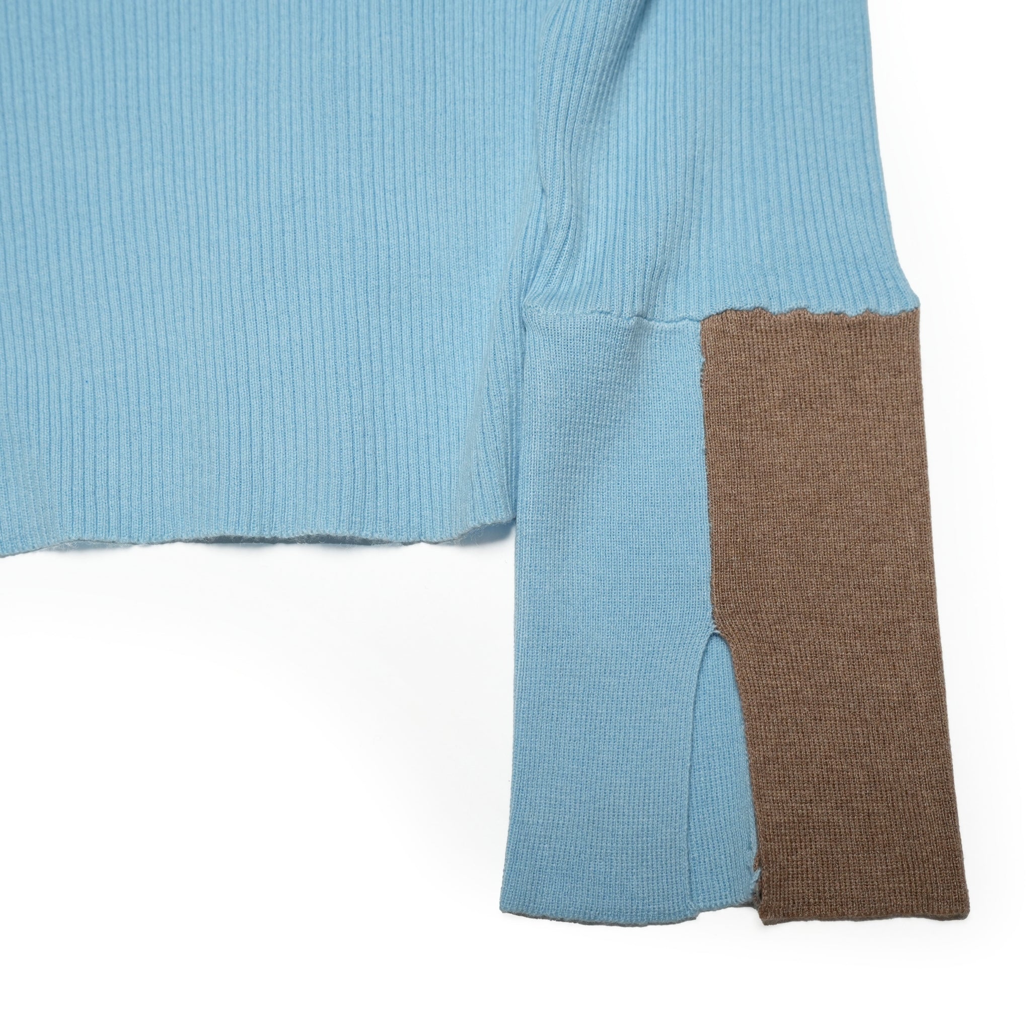Color Block Knit – Blue | WHYTO