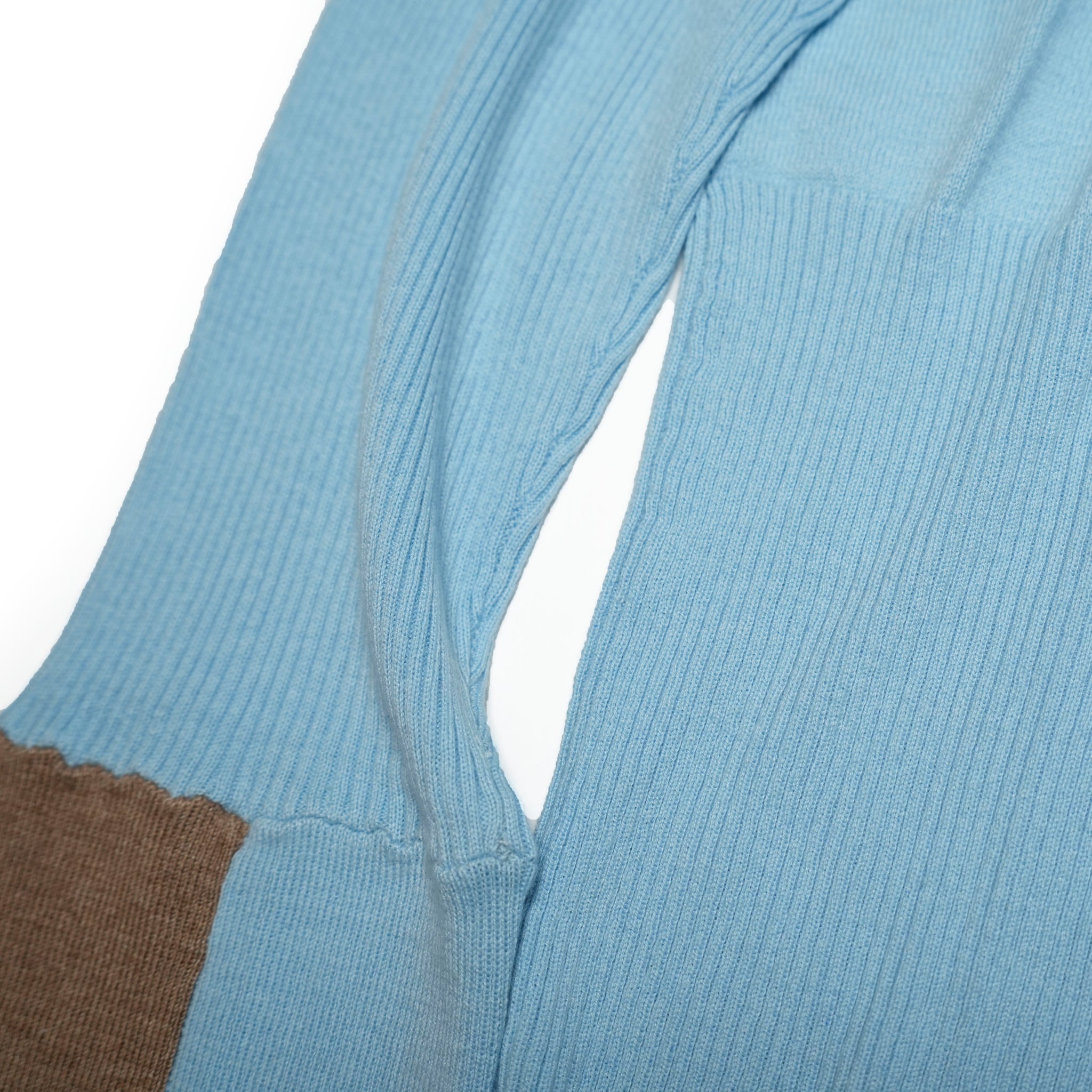 Color Block Knit – Blue | WHYTO