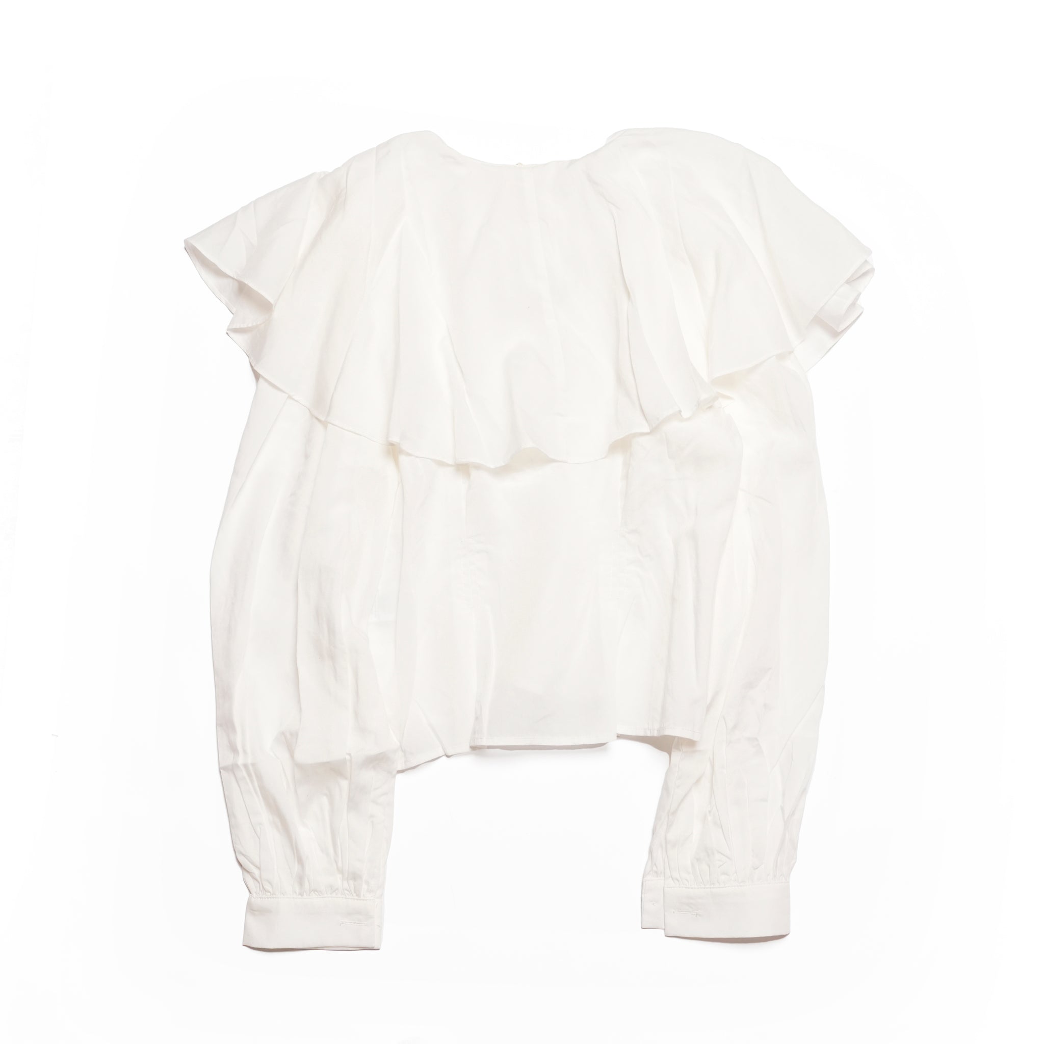 Marla Cape Blouse | Color_White | No_32GH02BLG369WHT_WHITE【GHOSPELL_ゴスペル】