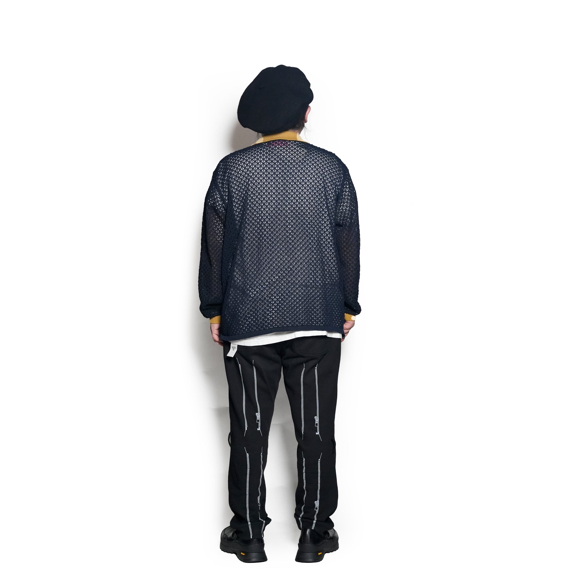 efmm-17_Blacknavy | Net Knit Shirts | Color:Blacknavy【EFFECTEN_エフェクテン】【archive】