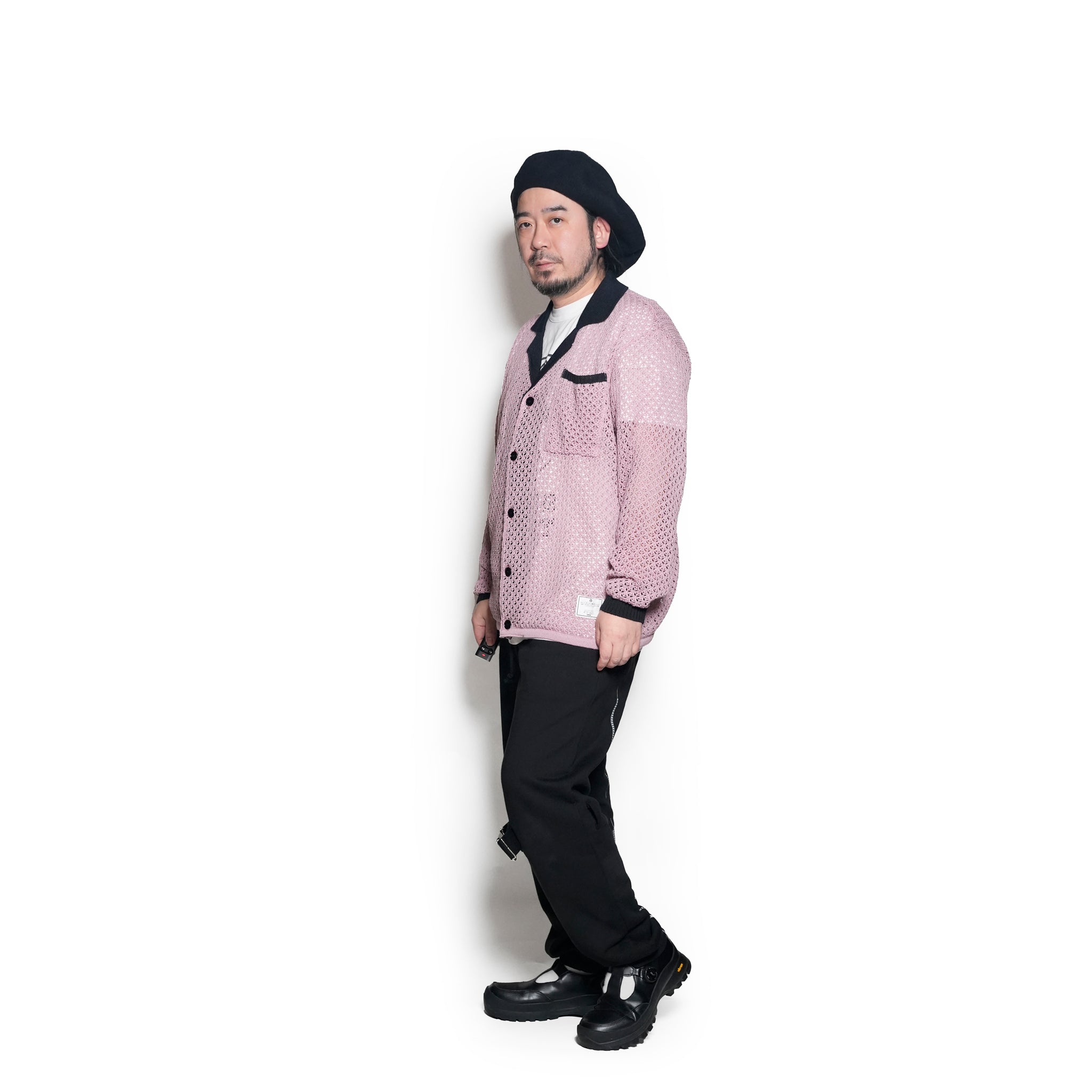 efmm-17_Flamingo | Net Knit Shirts | Color:Flamingo【EFFECTEN_エフェクテン】【archive】
