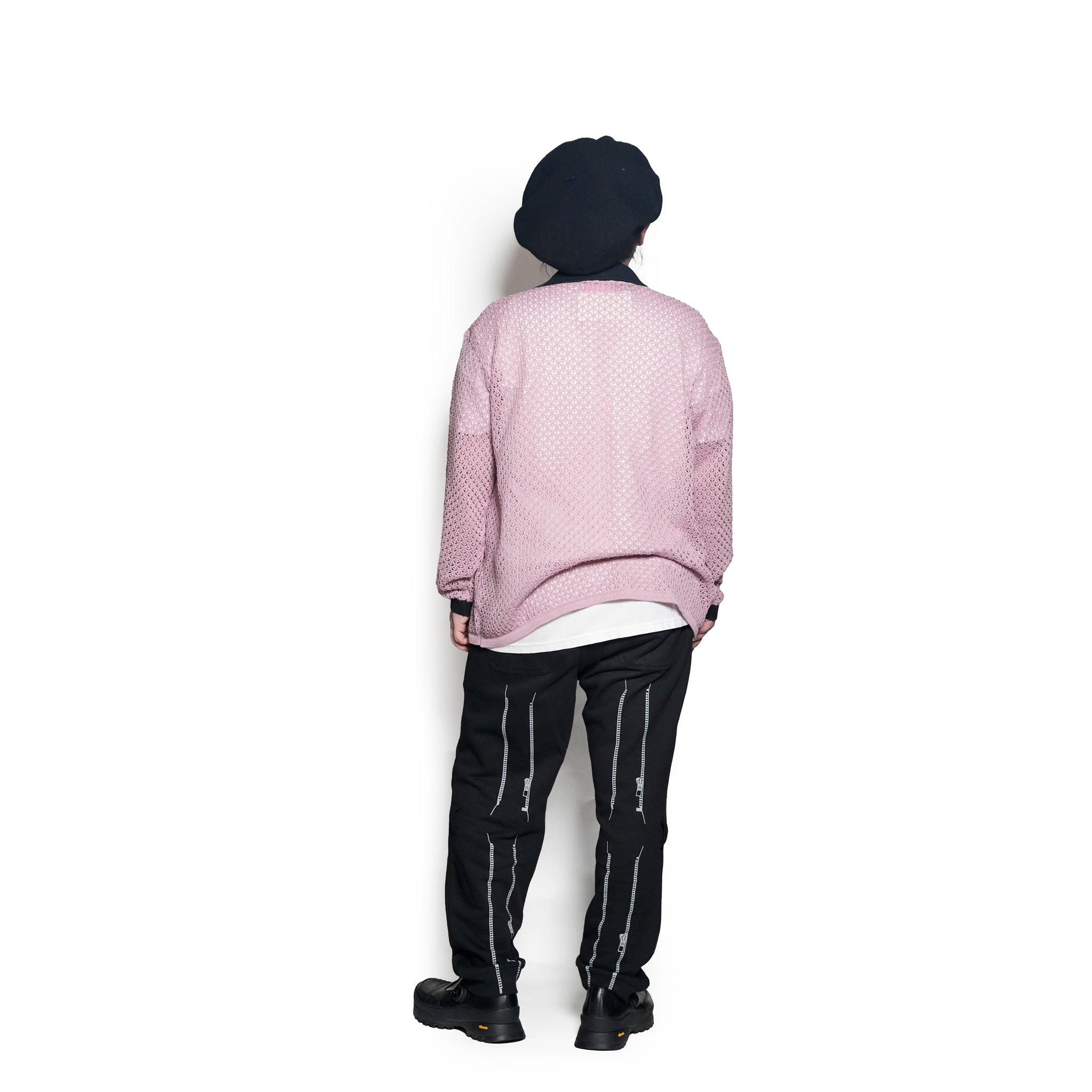 efmm-17_Flamingo | Net Knit Shirts | Color:Flamingo【EFFECTEN_エフェクテン】【archive】