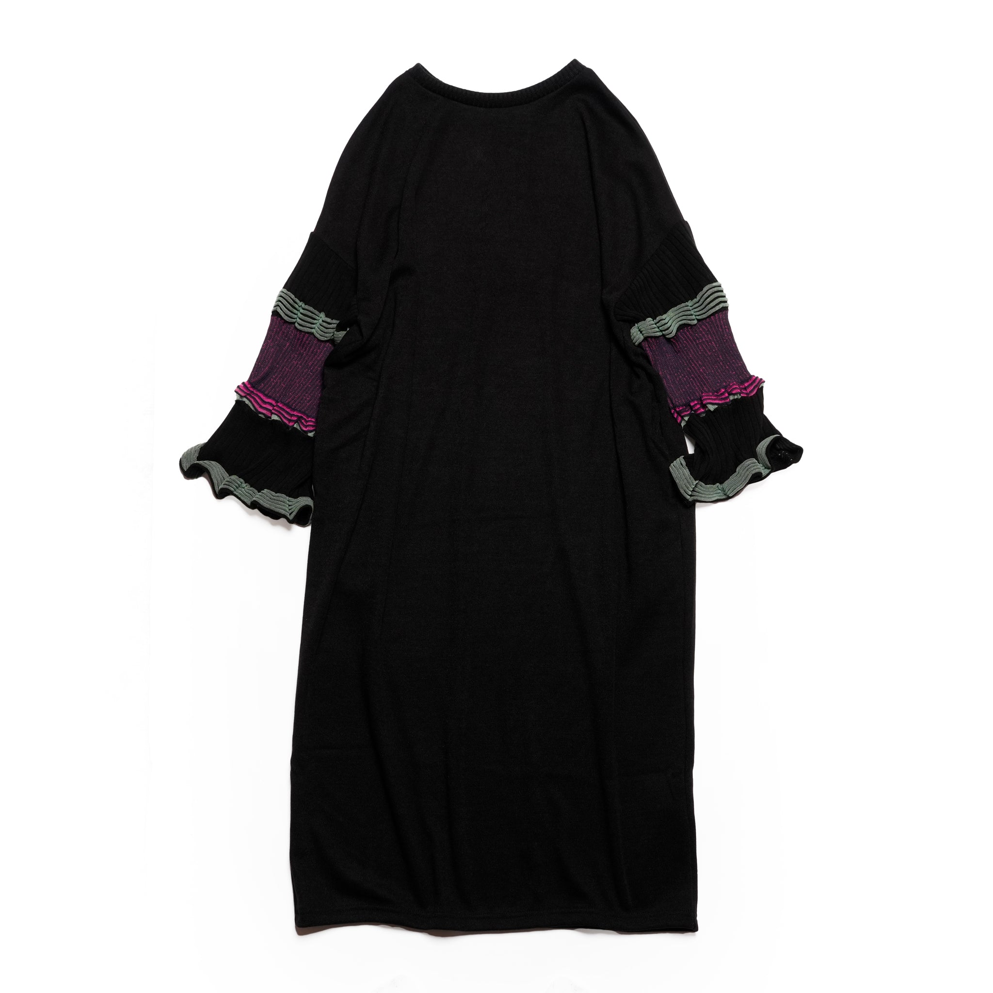 Drift Sleeve Dress | Color_Black | No_bsd25aw-15_black