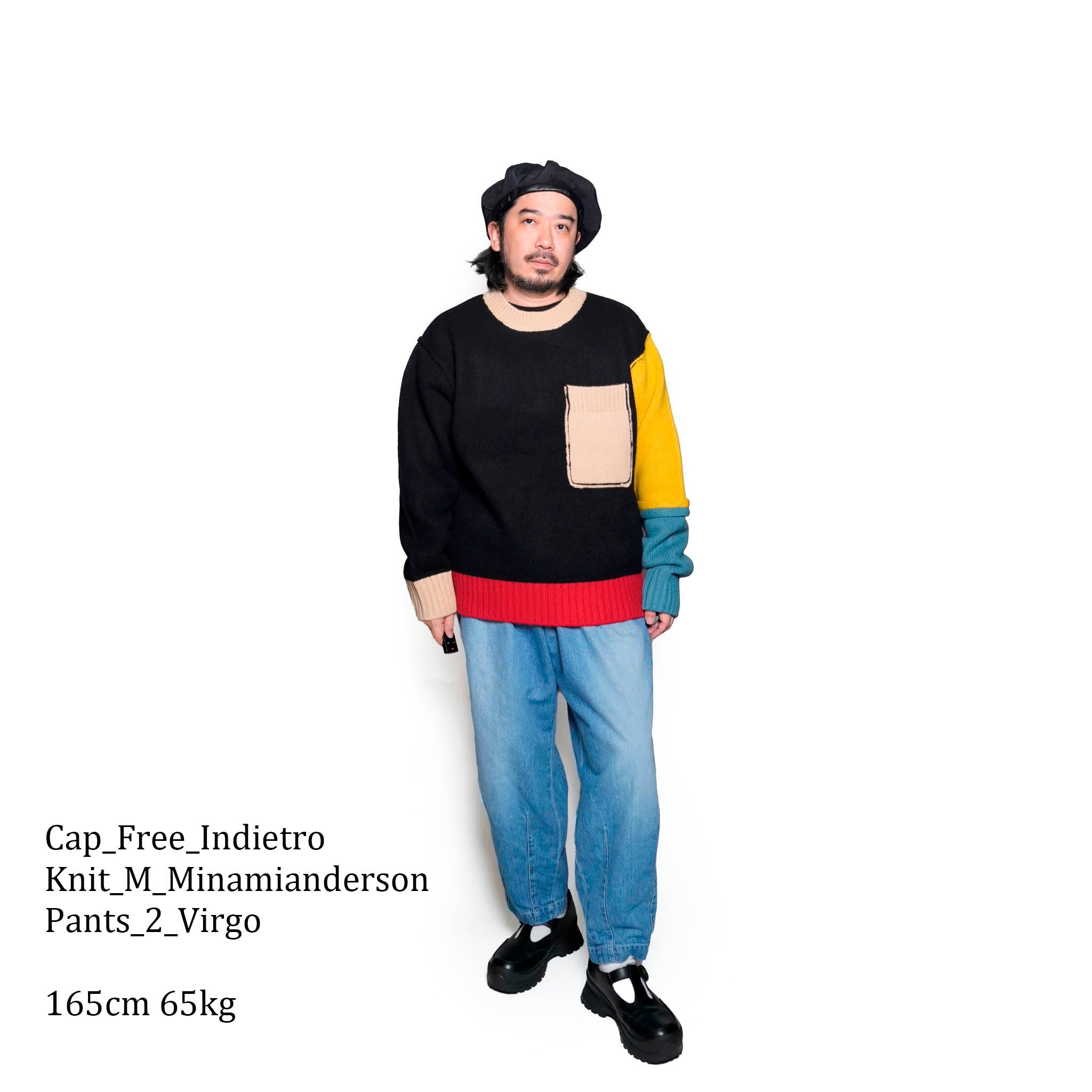 24#08-1030-0_Black | SIX-PATERN KNIT | Color:Black【MINAMI ANDERSON_ミナミアンダーソン】