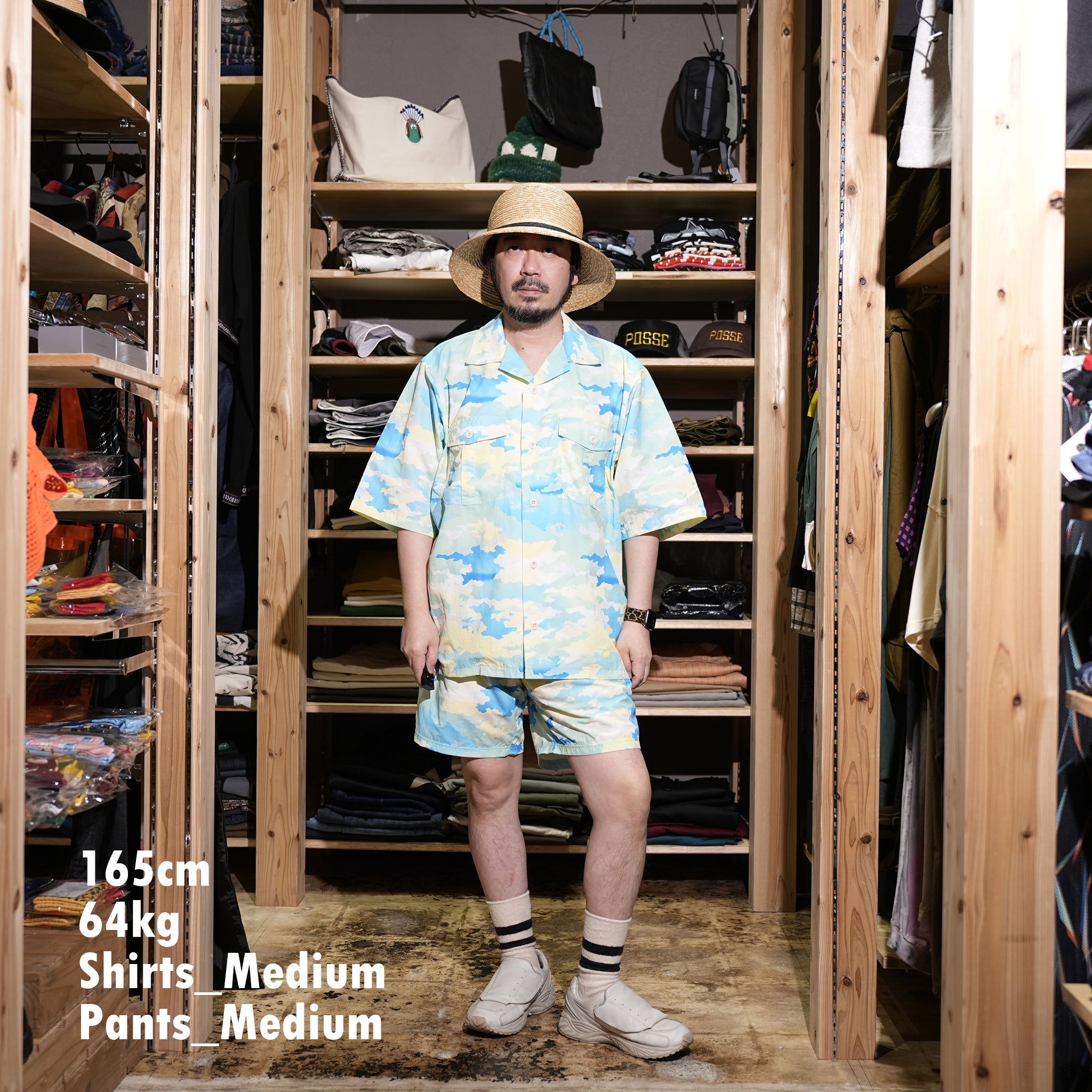 AM-2415004 | Camo Print Track Short Pants | Color:Khaki/Blue【ARMYTWILL_アーミーツイル】【ネコポス選択可能】