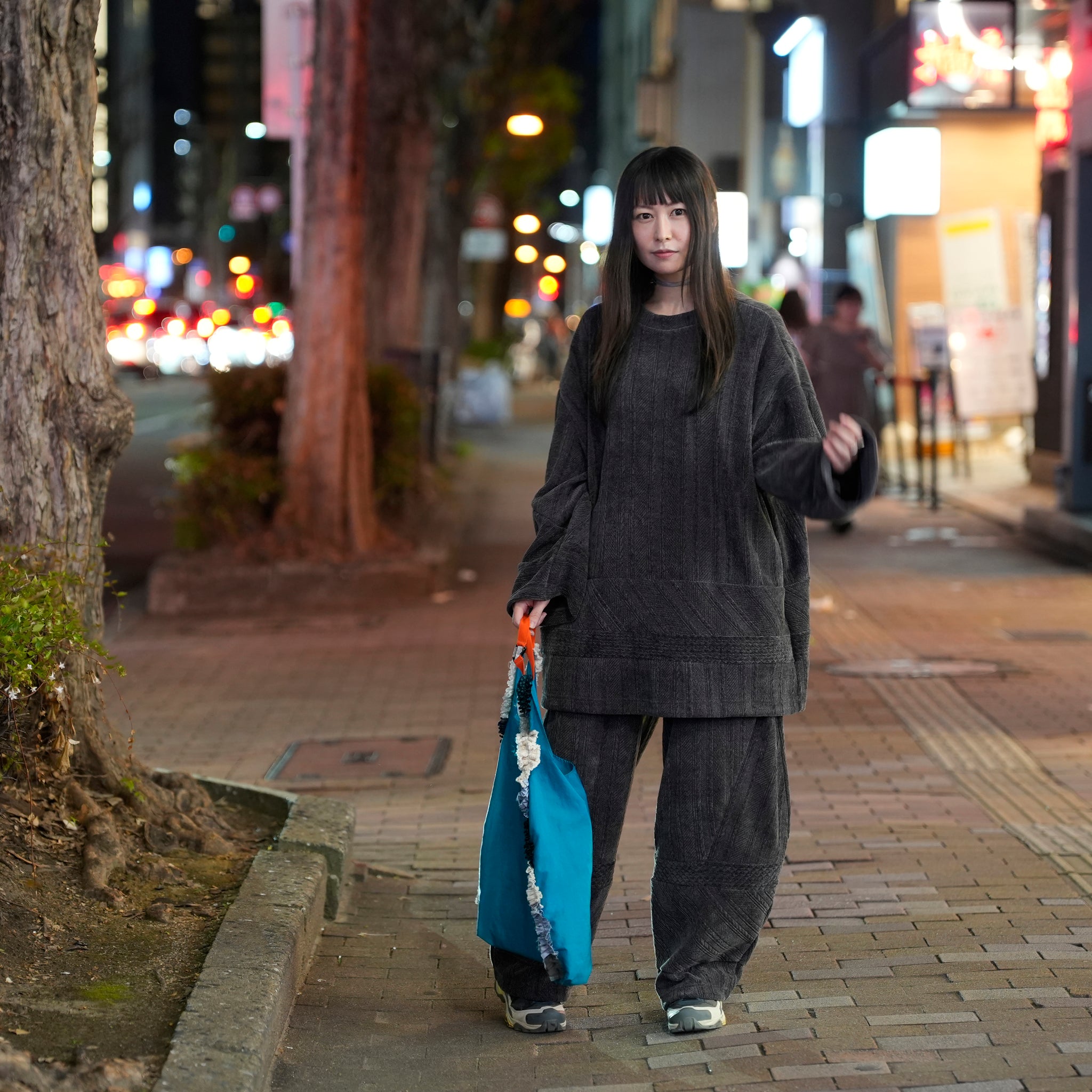 Pattern Switch Pullover | Color_Charcoal | No_bsd25aw-17_charcoal【BEDSIDEDRAMA_ベッドサイドドラマ】