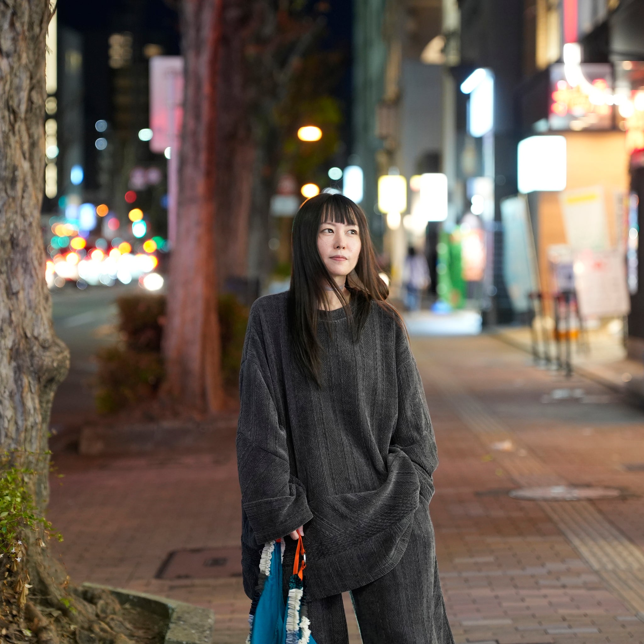 Pattern Switch Pullover | Color_Charcoal | No_bsd25aw-17_charcoal【BEDSIDEDRAMA_ベッドサイドドラマ】