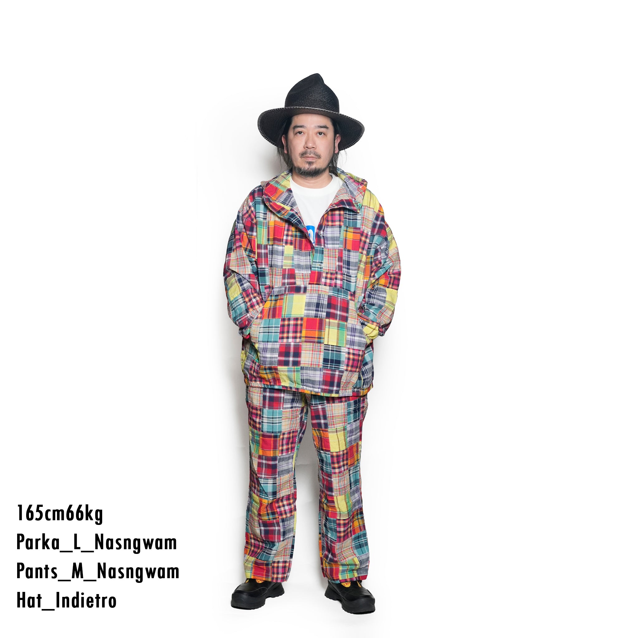 P0703301_01-CHECK | JACK TUCK PANTS | Color:01-Check【NASNGWAM_ナスングワム】【archive】