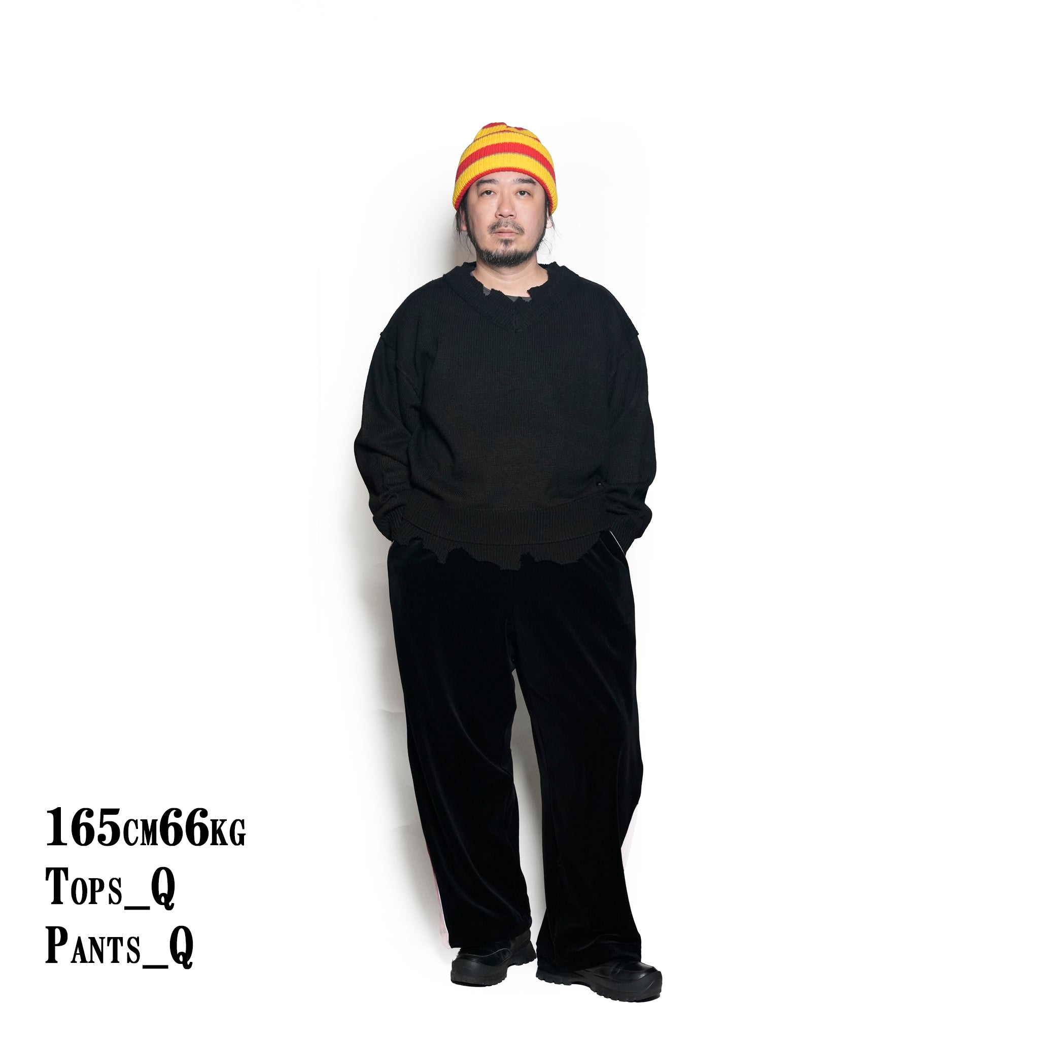 VELOUR TRACK EZ | Color_Black | No_voo-1243_black【VOO_ヴォー】