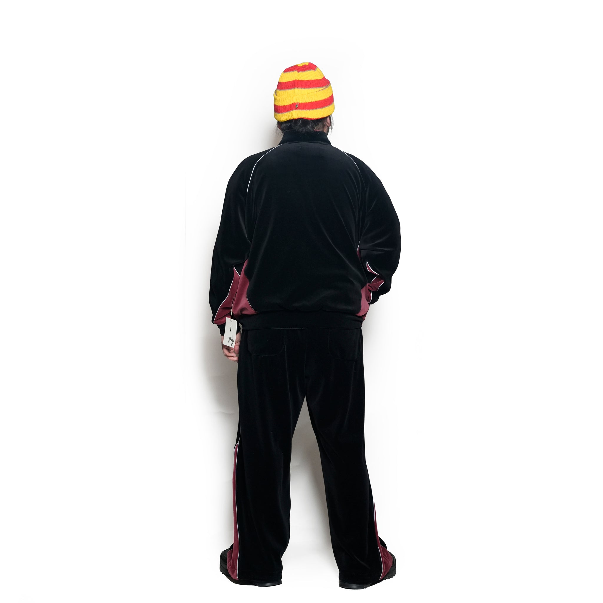 VELOUR TRACK JACKET | Color_Black | No_voo-1242_black【VOO_ヴォー】