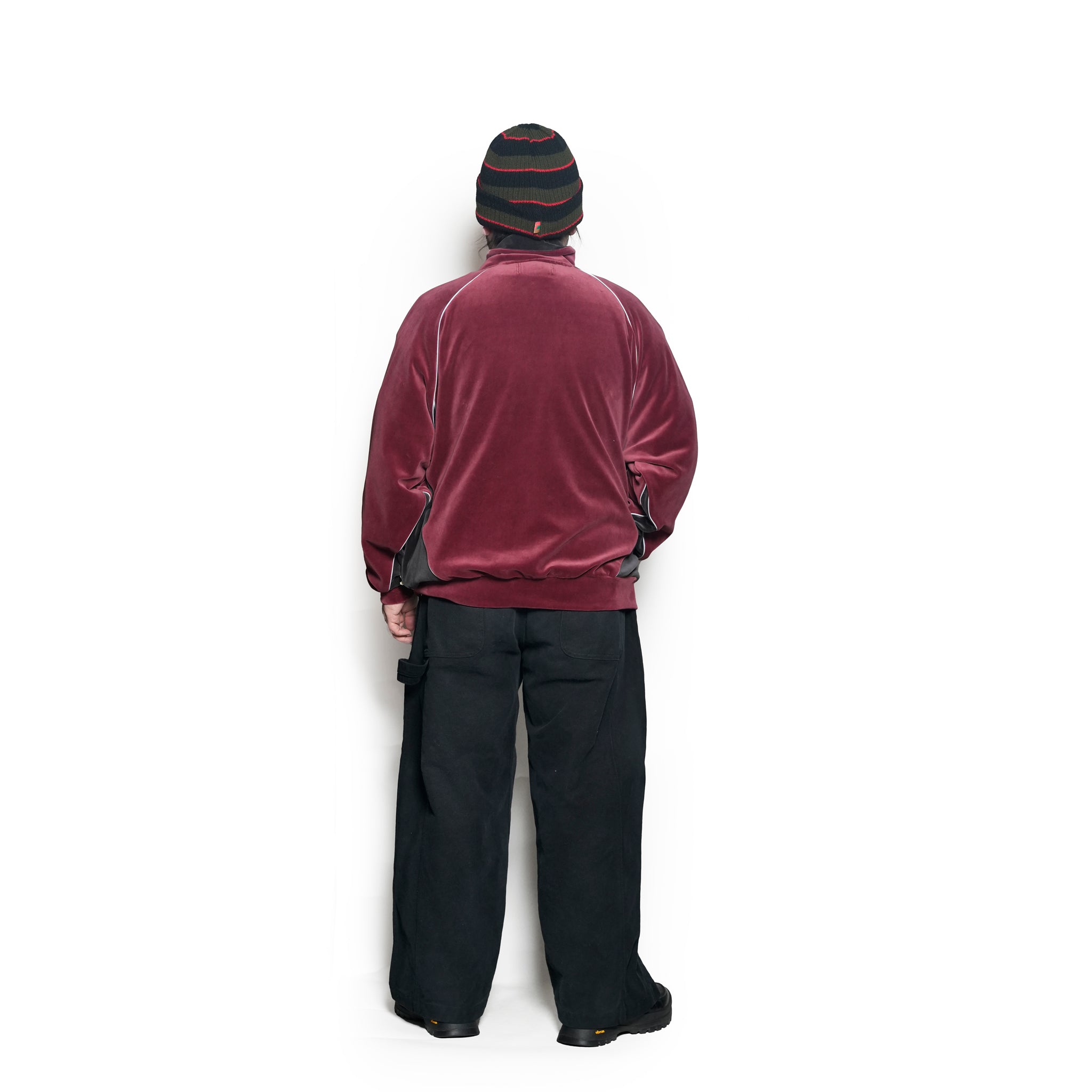 VELOUR TRACK JACKET | Color_Wine | No_voo-1242_wine【VOO_ヴォー】【入荷予定アイテム・入荷連絡可能】