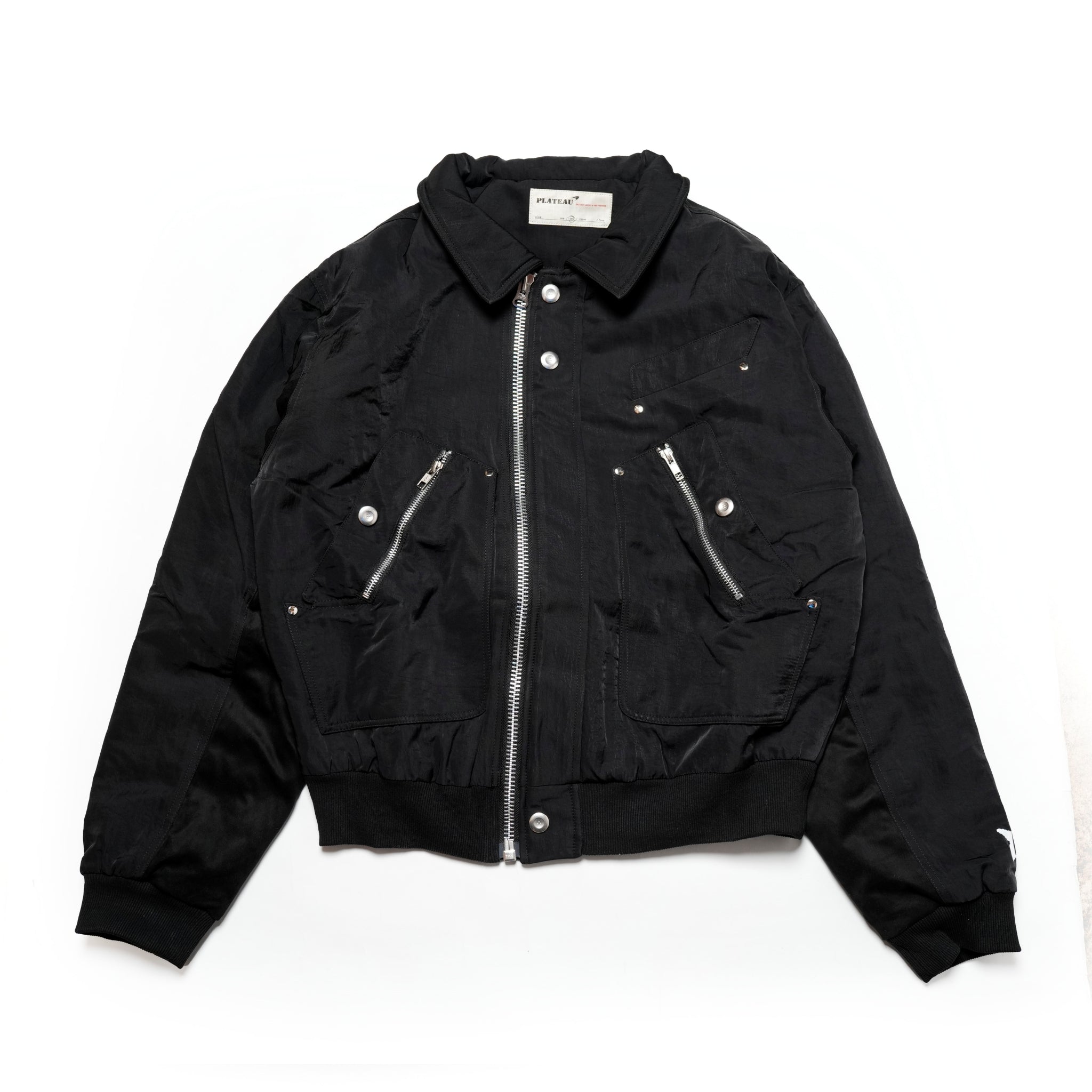 Pla24awj03-1_Black | 2024 logo bomber | Color:Black【PLATEAU STUDIO_プラトー スタジオ】【archive】