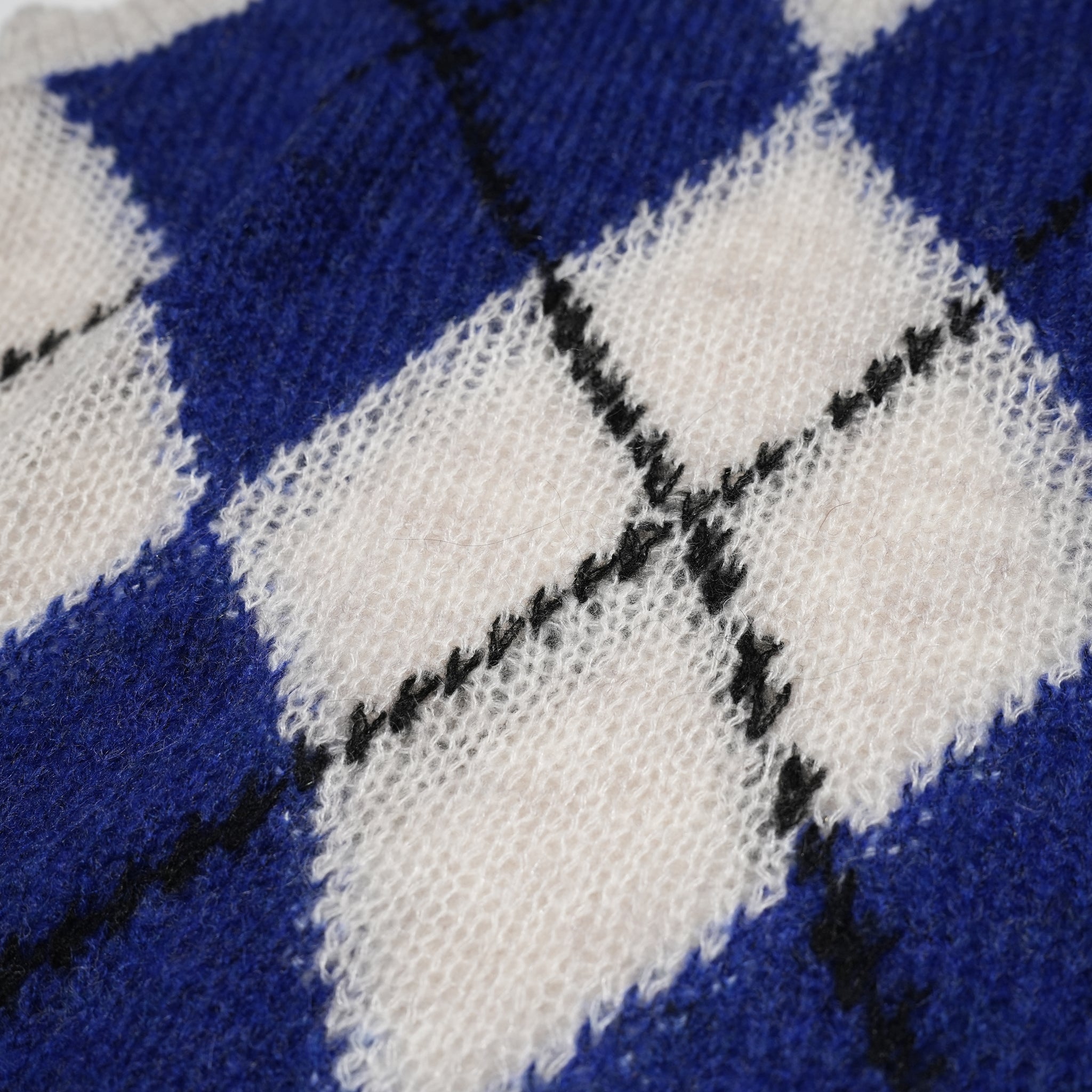 PS24KT03 | mohair x vest | Color:Blue/Brown【PLATEAU STUDIO_プラトー スタジオ】