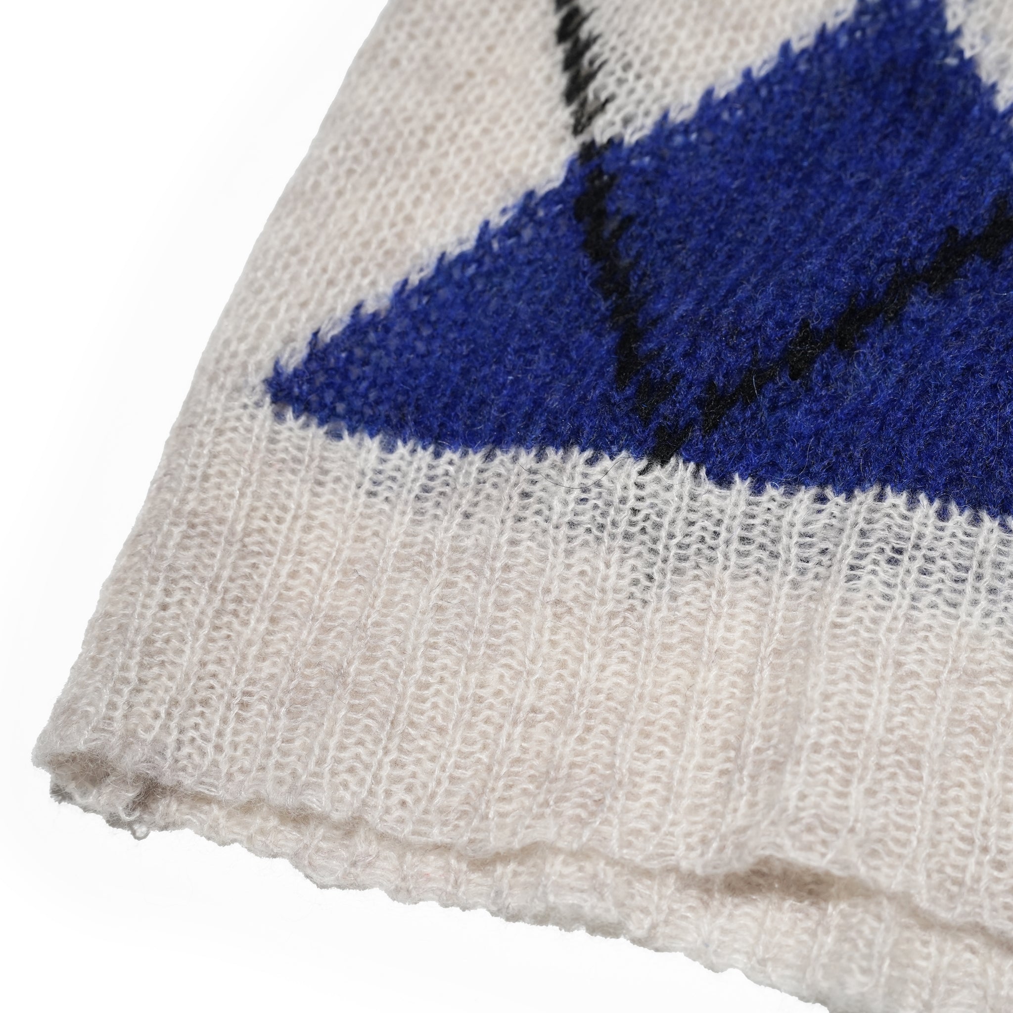 PS24KT03 | mohair x vest | Color:Blue/Brown【PLATEAU STUDIO_プラトー スタジオ】