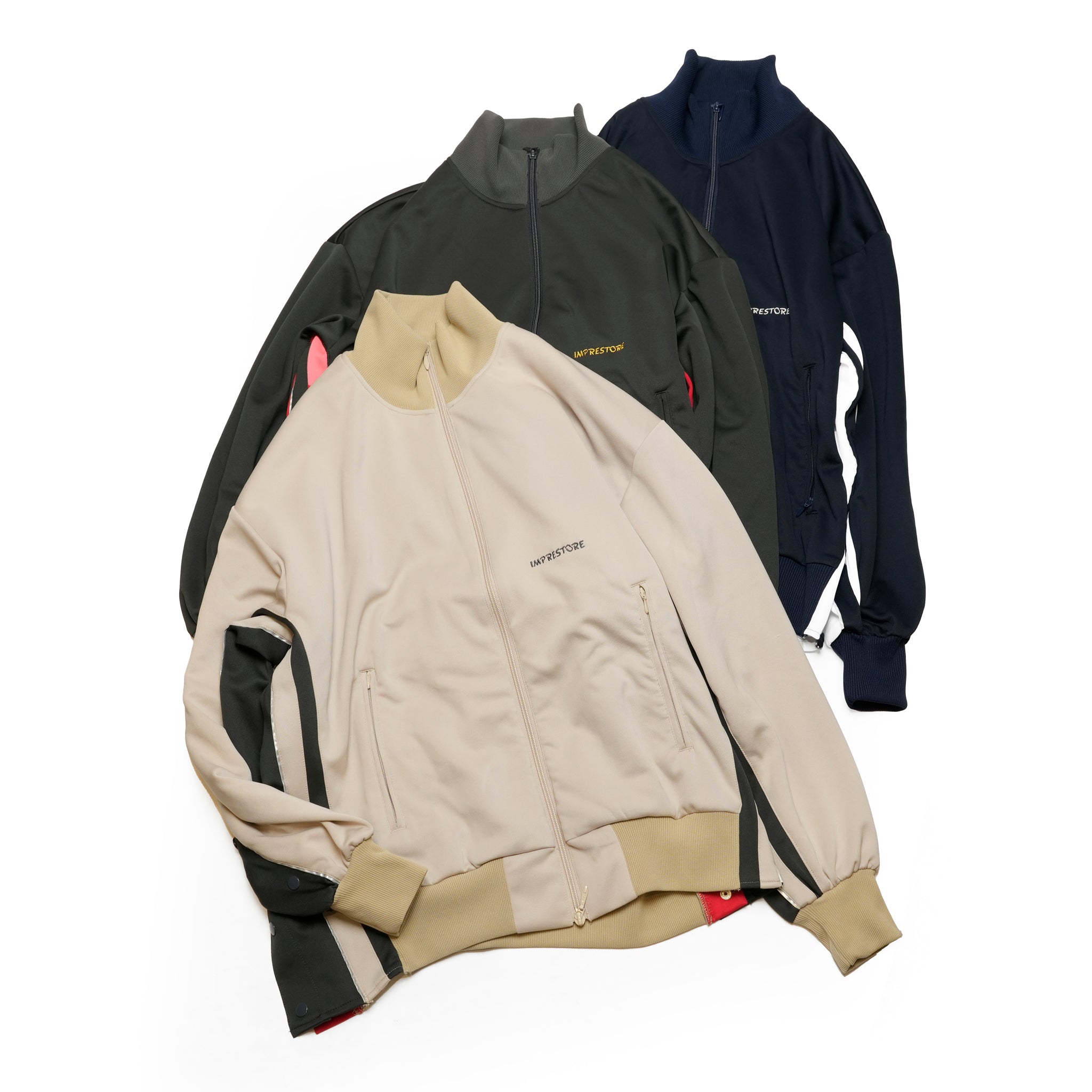 IMPRESTORE O'Neill ジャージトップ CZ-ImSt-244B | 80年代バスケジャージ風デザイン | 光沢ある日本製素材 | 3色展開