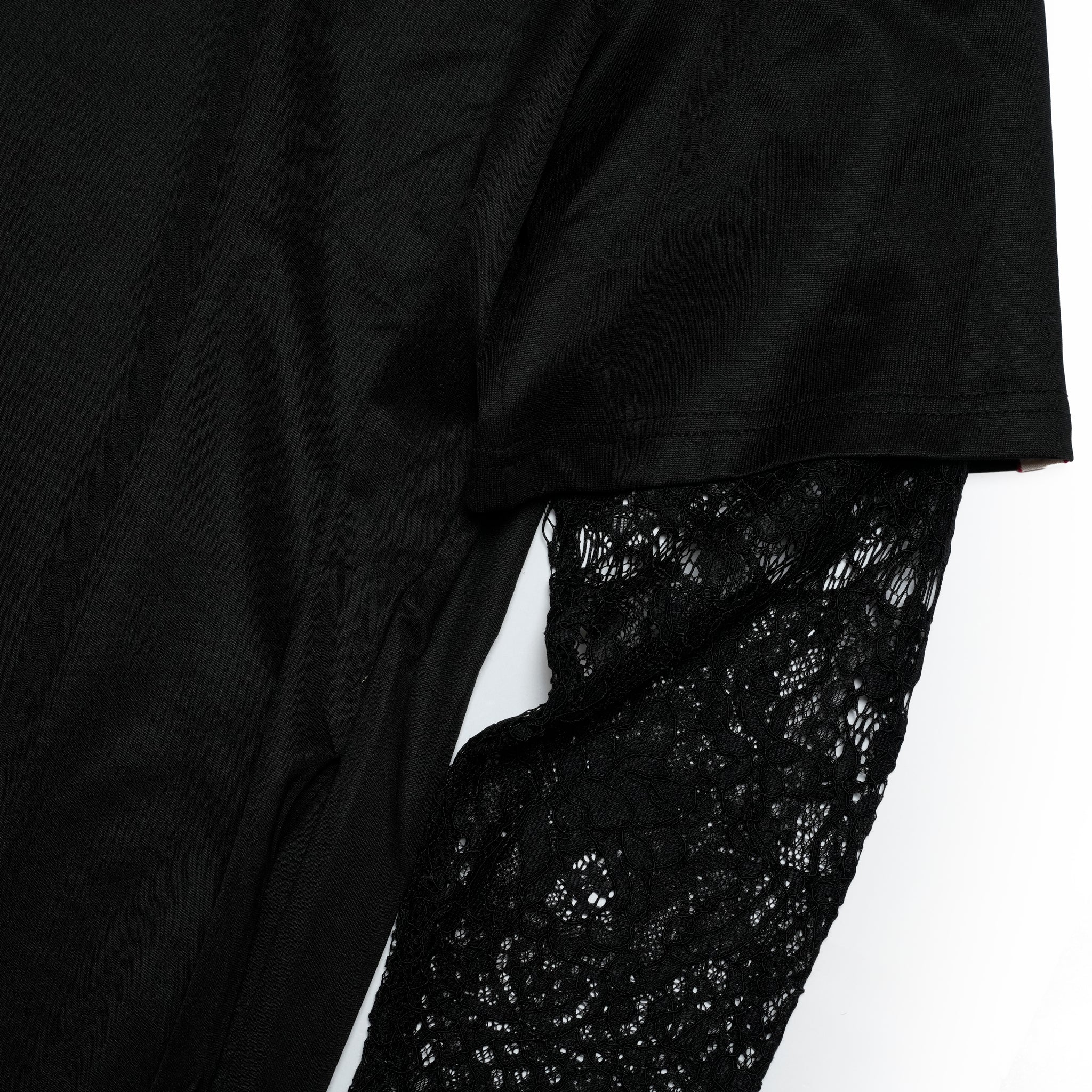 Lace Layered T-Shirt Dress | Color:Black【AMBERGLEAM_アンバーグリーム】1329151118