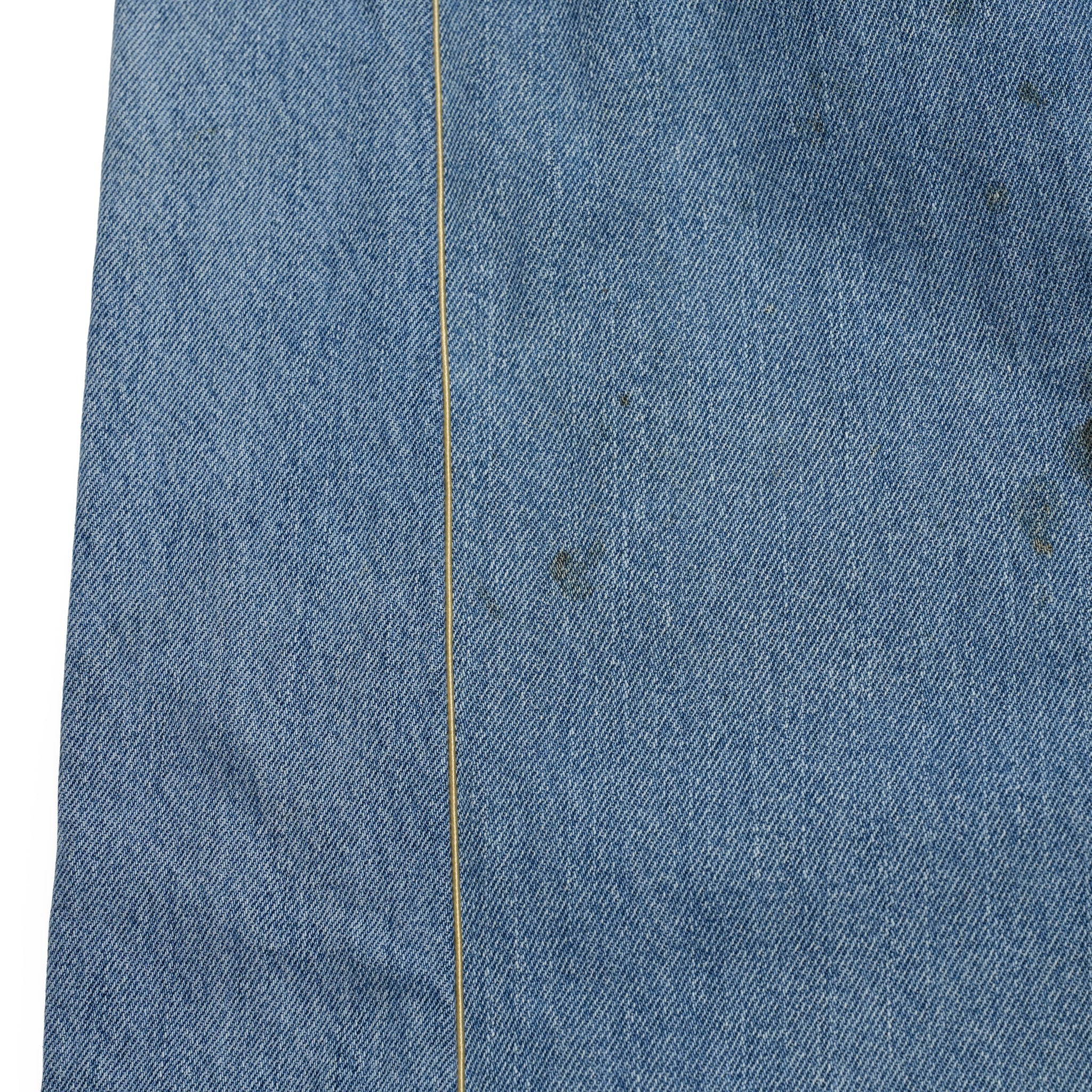 mate-270 | wフレアデニム | Color:Blue | Size:S【REHERSALL_リハーズオール】