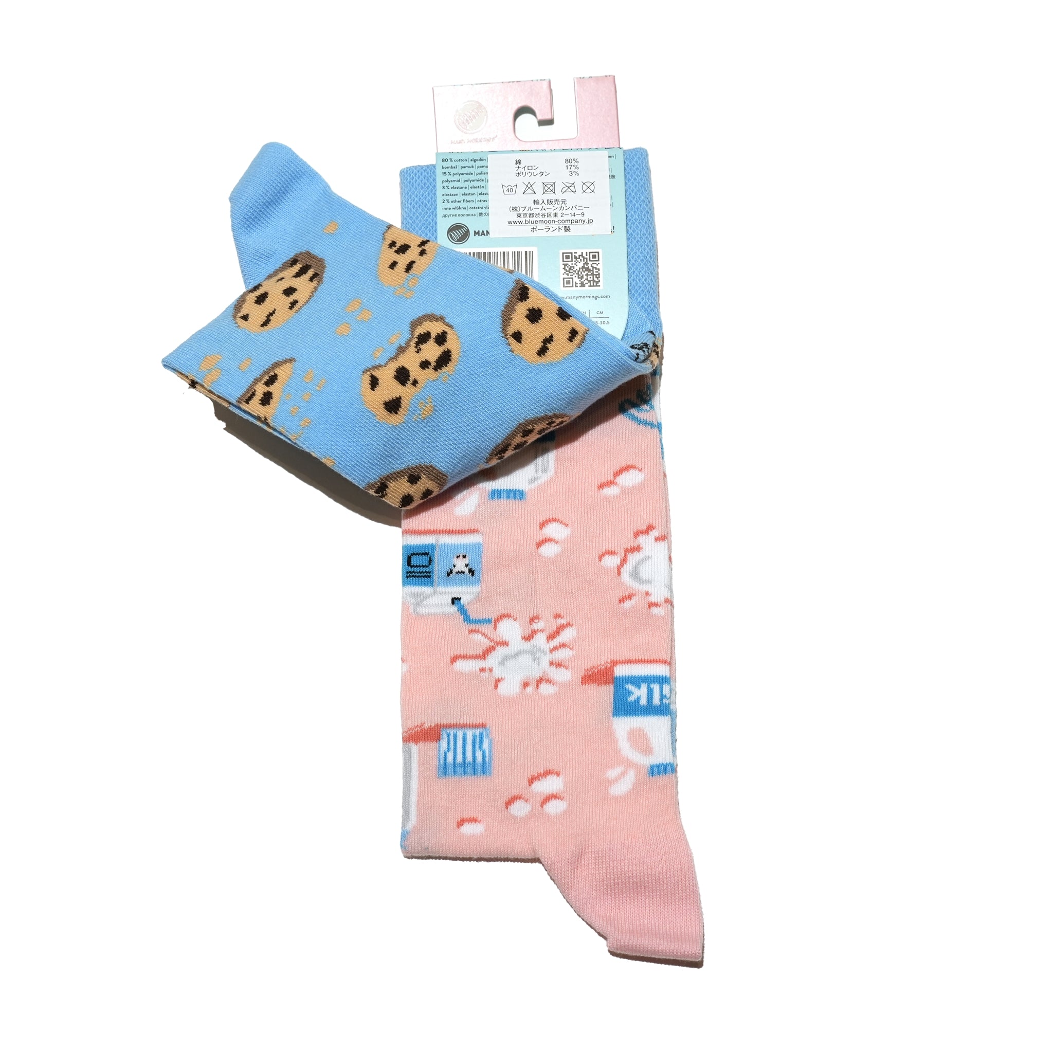 reguler socks / Milk & Cookies 【many mornings メニ―モーニングス】【ネコポス選択可能】
