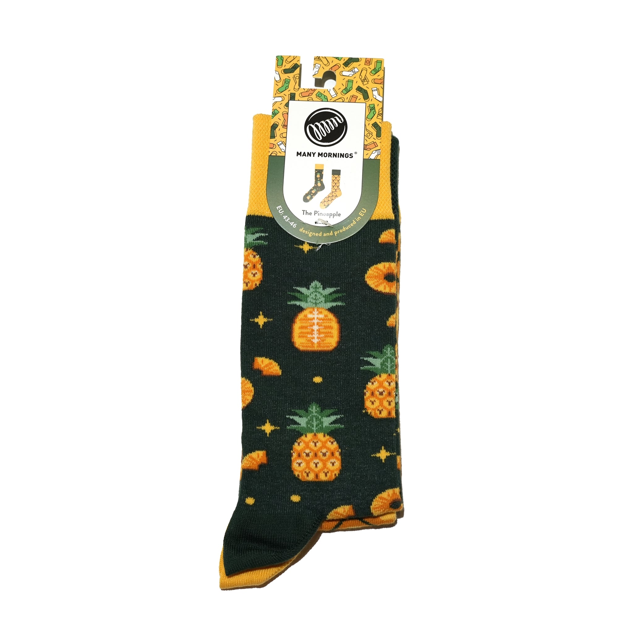 many mornings reguler socks / The Pineapple 【many mornings メニ―モーニングス】【ネコポス選択可能】