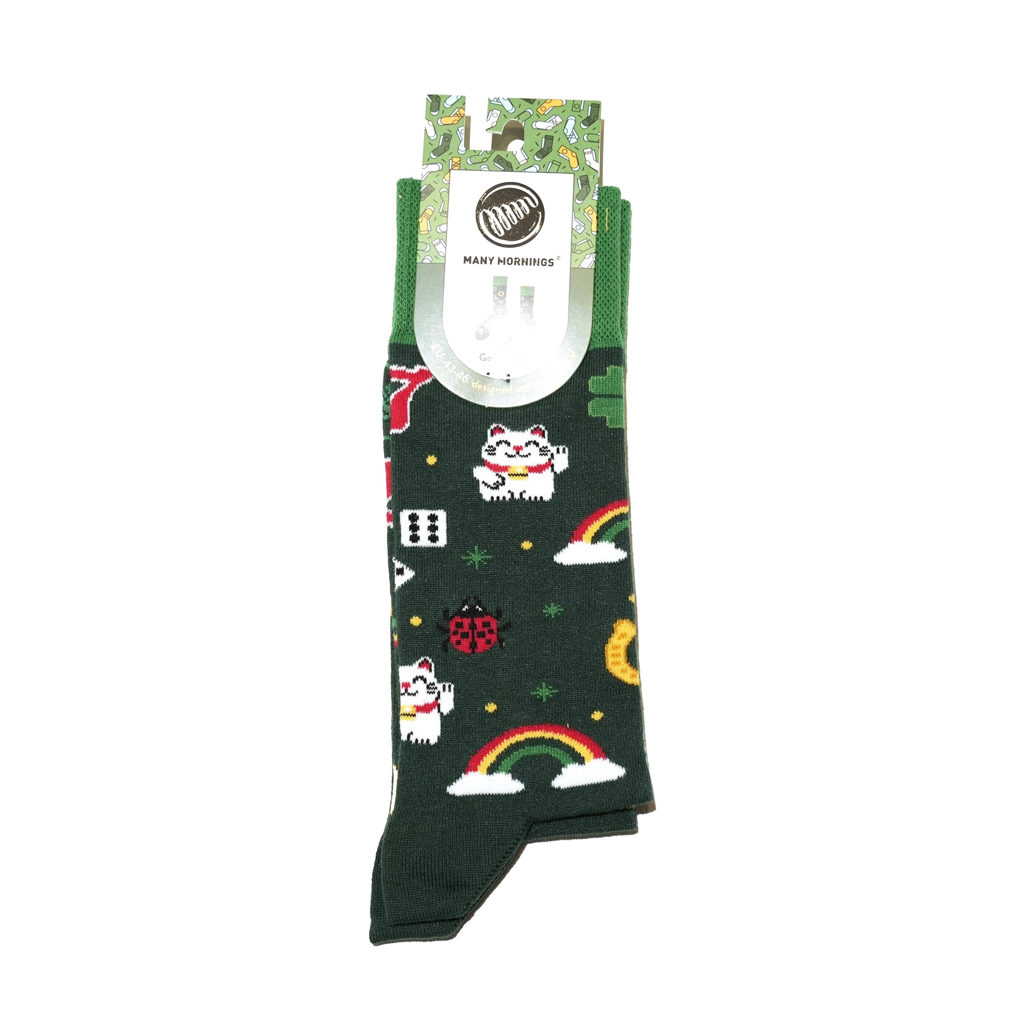 many mornings reguler socks / Good Luck 【many mornings メニ―モーニングス】【ネコポス選択可能】