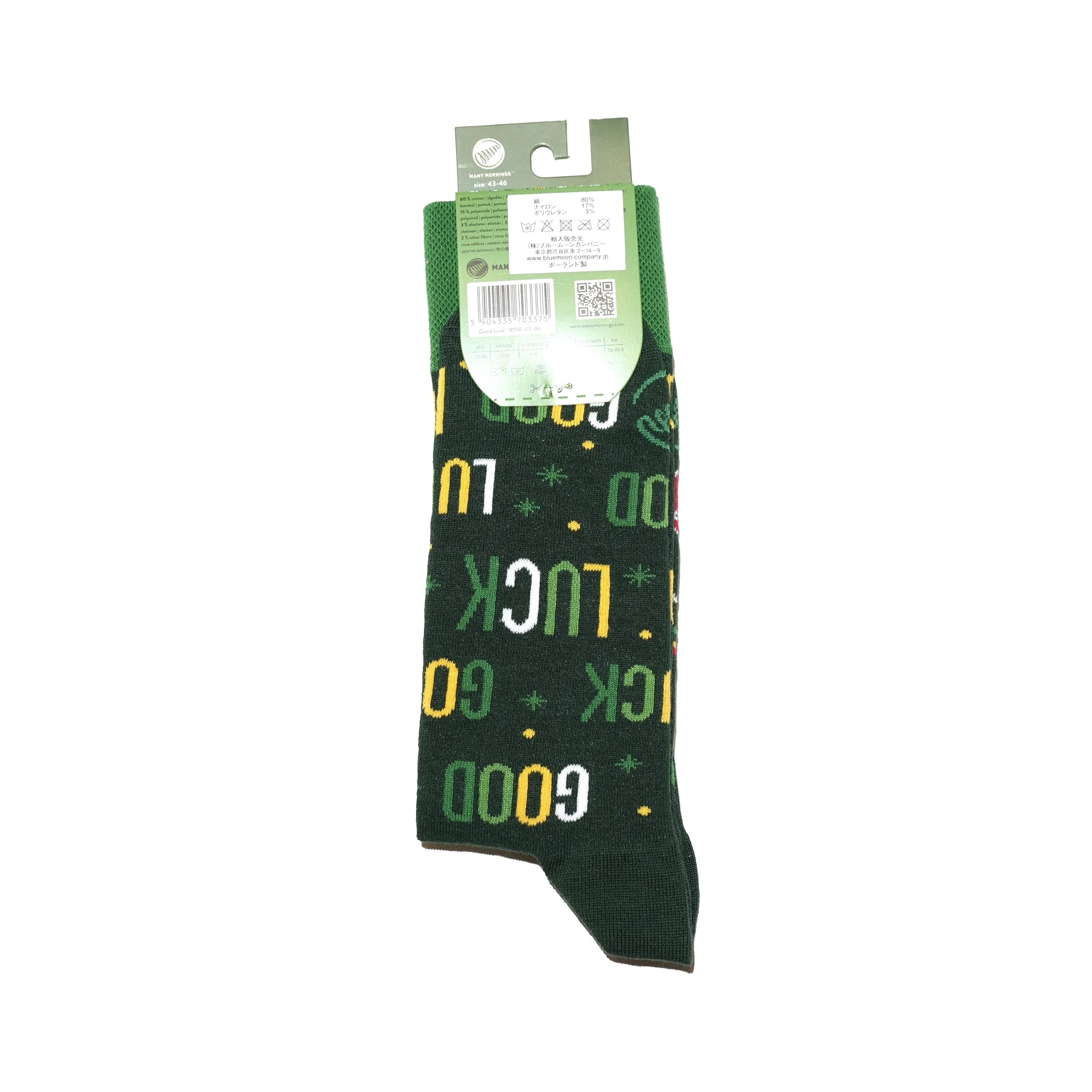 many mornings reguler socks / Good Luck 【many mornings メニ―モーニングス】【ネコポス選択可能】